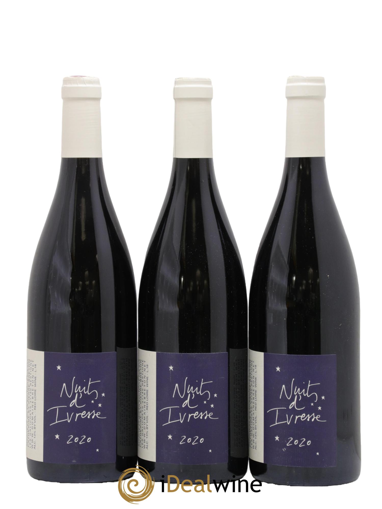 Bourgueil Nuits d'ivresse Catherine et Pierre Breton 2020 - Lot de 3 bouteilles - 0