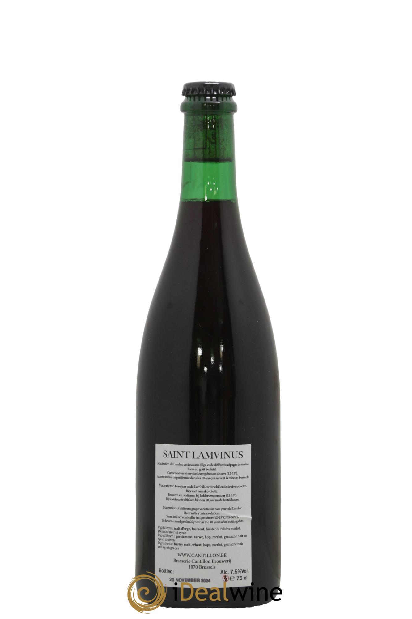 Bière Gueuze Cantillon Saint-Lamvinus (Bottle 2024) - Lot of 1 bottle - 1