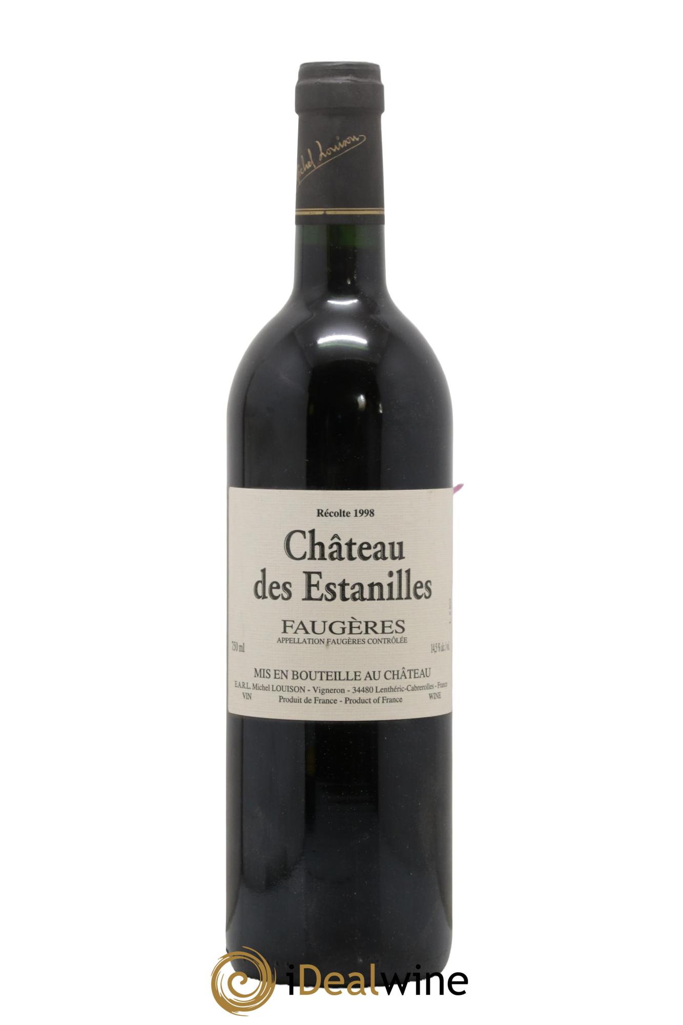 Faugères Château des Estanilles Tradition Michel Louison 1998 - Lot de 1 bouteille - 0