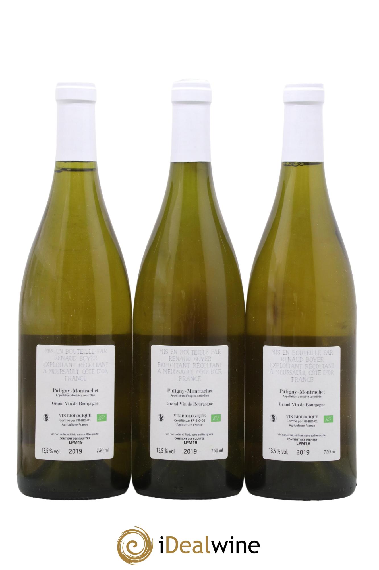 Puligny-Montrachet Les Reuchaux Renaud Boyer 2019 - Lot of 3 bottles - 1
