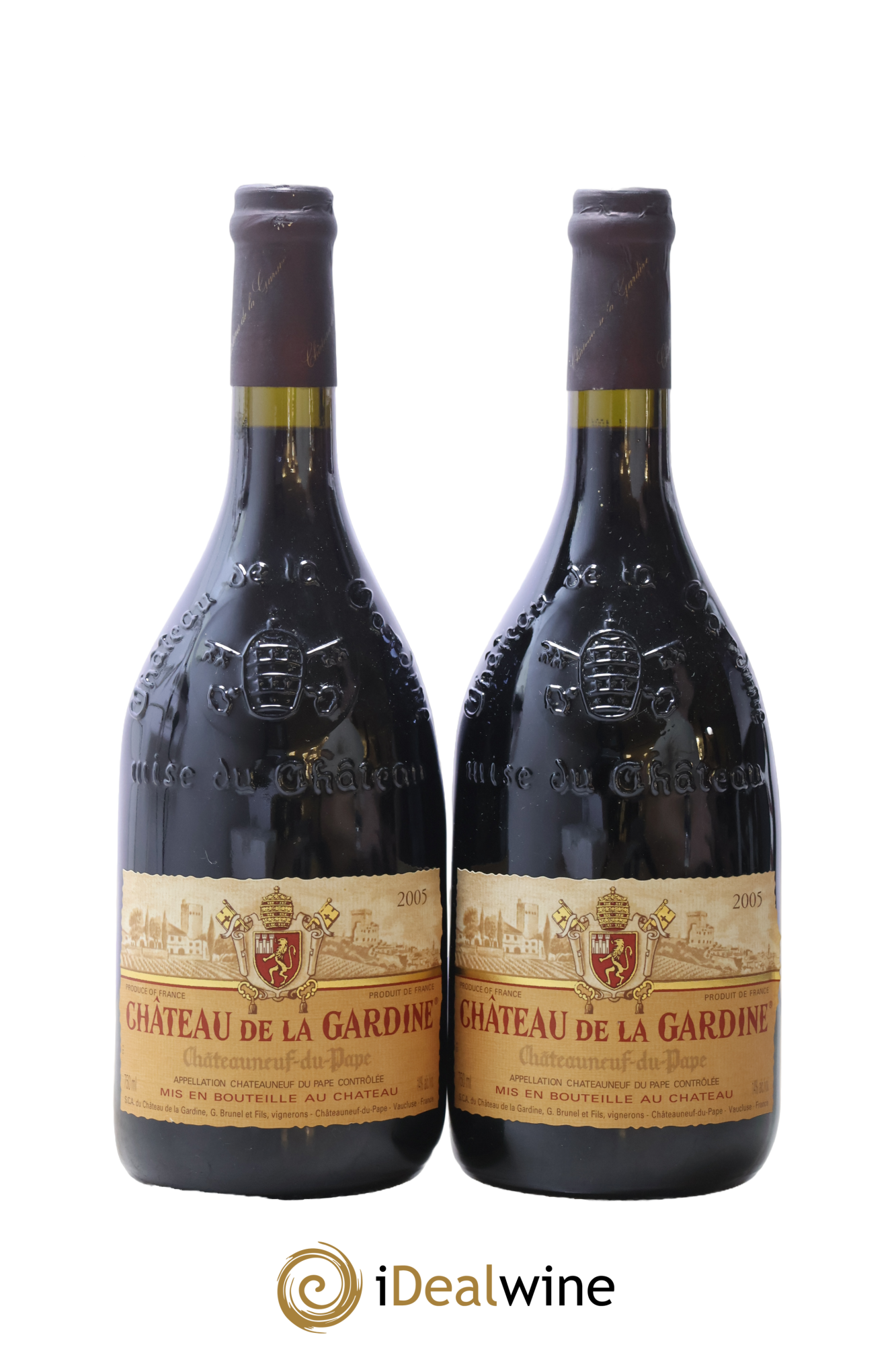 Châteauneuf-du-Pape Château de La Gardine Famille Brunel 2005 - Lot de 2 bouteilles - 0