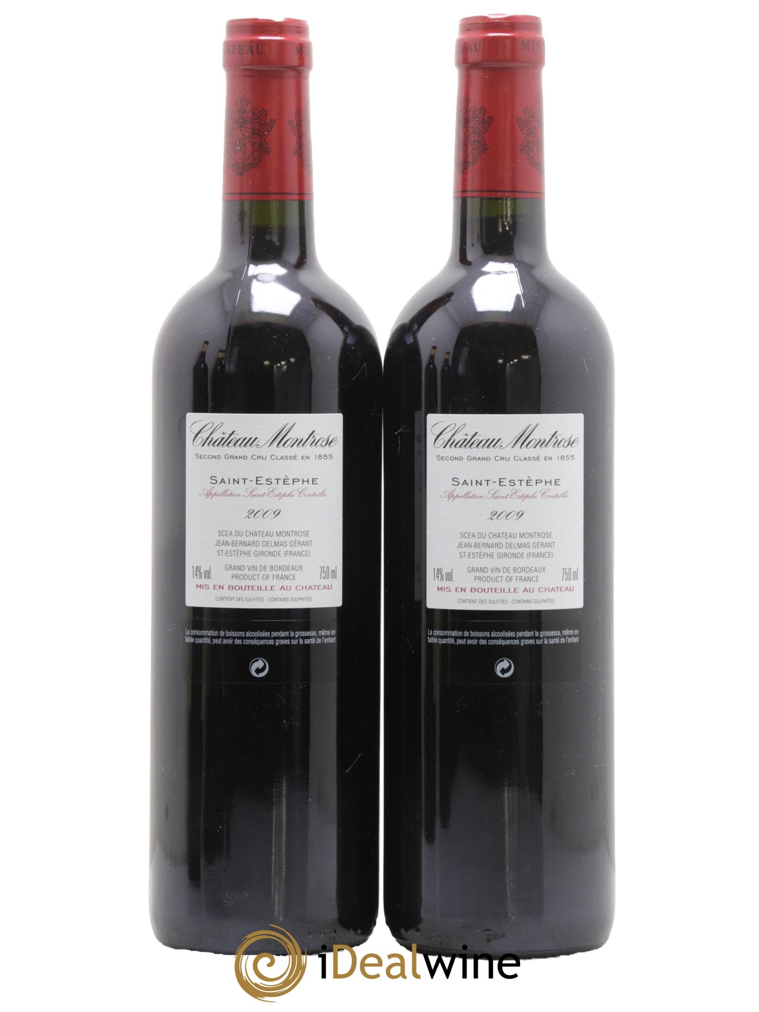 Château Montrose 2ème Grand Cru Classé 2009 - Lot de 2 bouteilles - 1