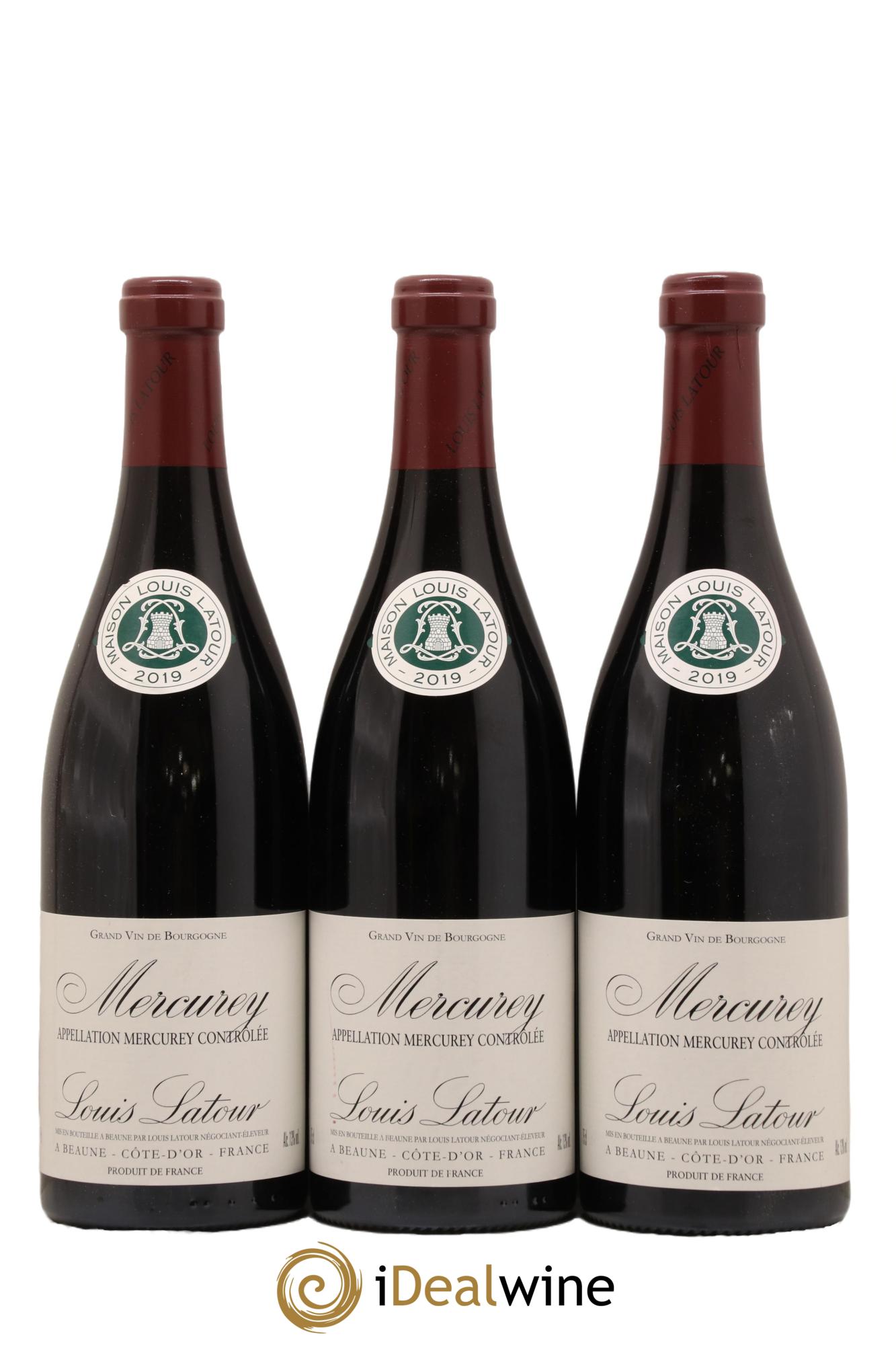 Mercurey Domaine Louis Latour 2019 - Lot de 3 bouteilles - 0