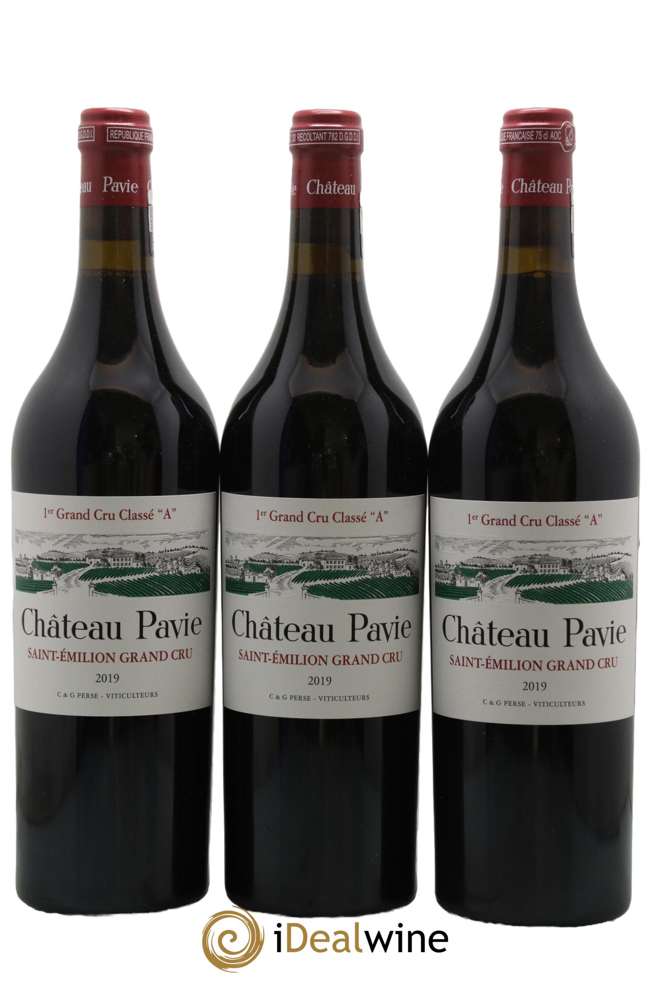 Château Pavie 1er Grand Cru Classé A 2019 - Lot de 3 bouteilles - 0
