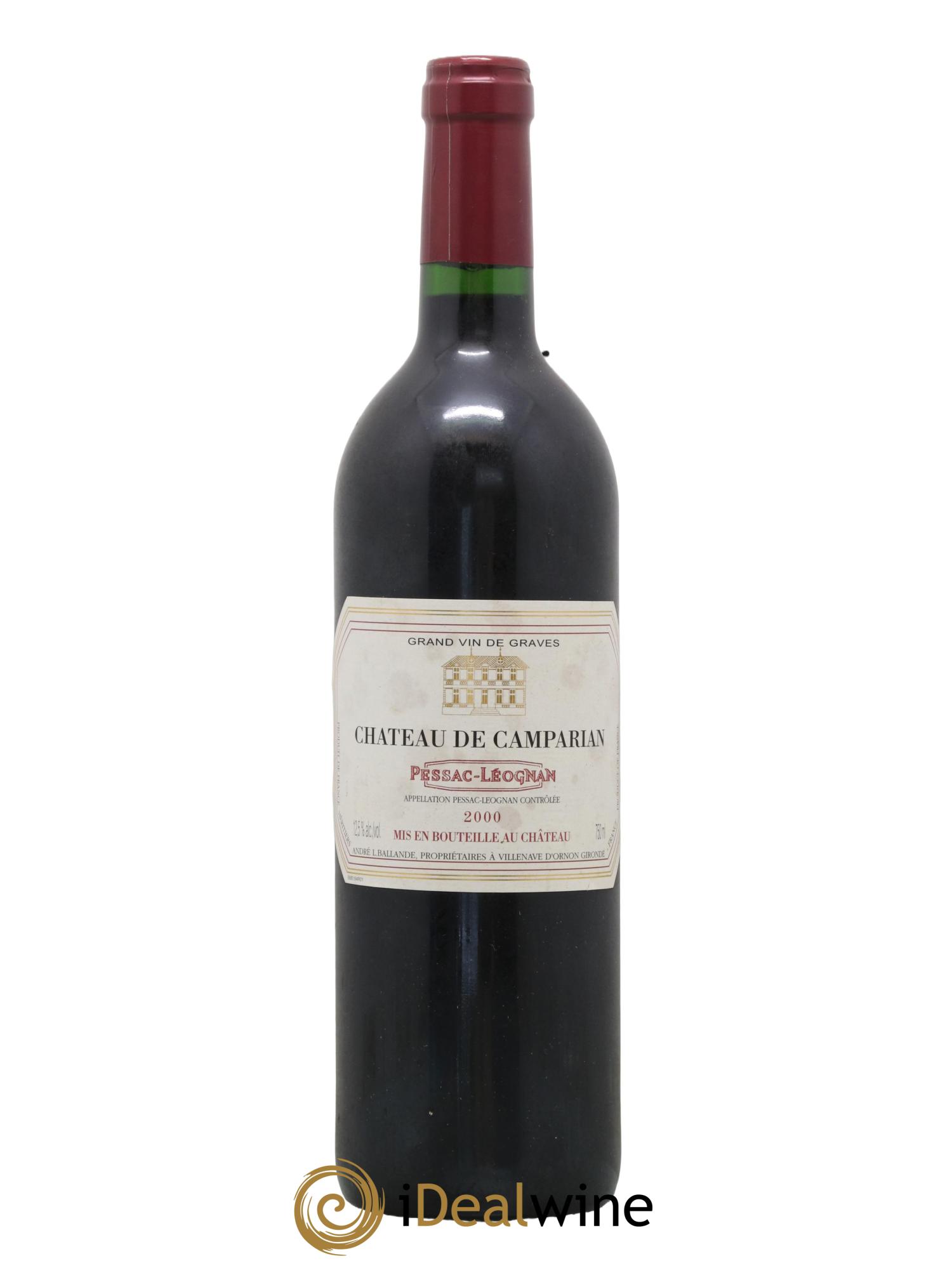 Pessac-Léognan Chateau de Camparian 2000 - Lot de 1 bouteille - 0