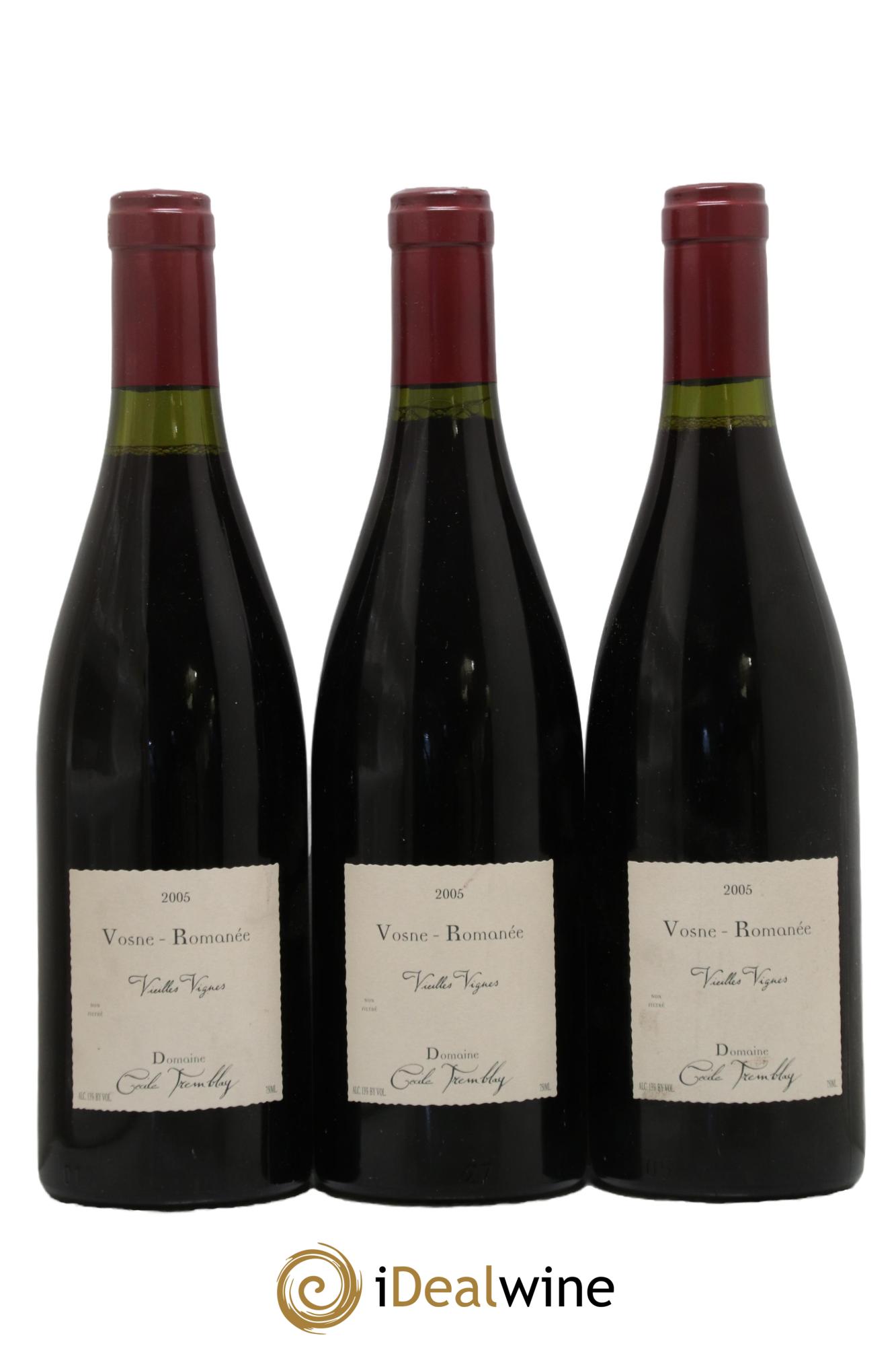 Vosne-Romanée Vieilles Vignes Cécile Tremblay 2005 - Lot de 3 bouteilles - 0