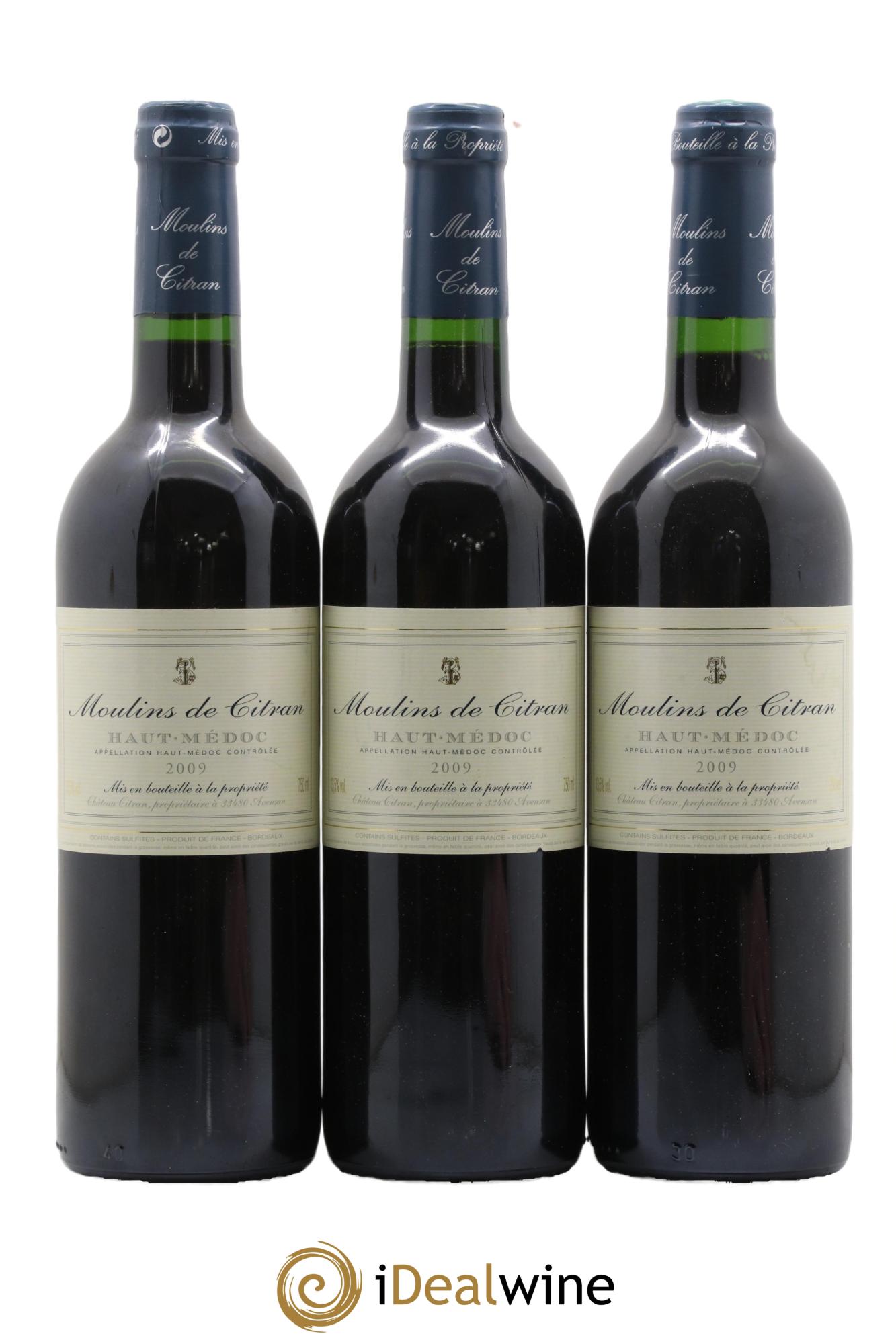 Haut Médoc Moulins de Citran Château Citran 2009 - Lot de 3 bouteilles - 0