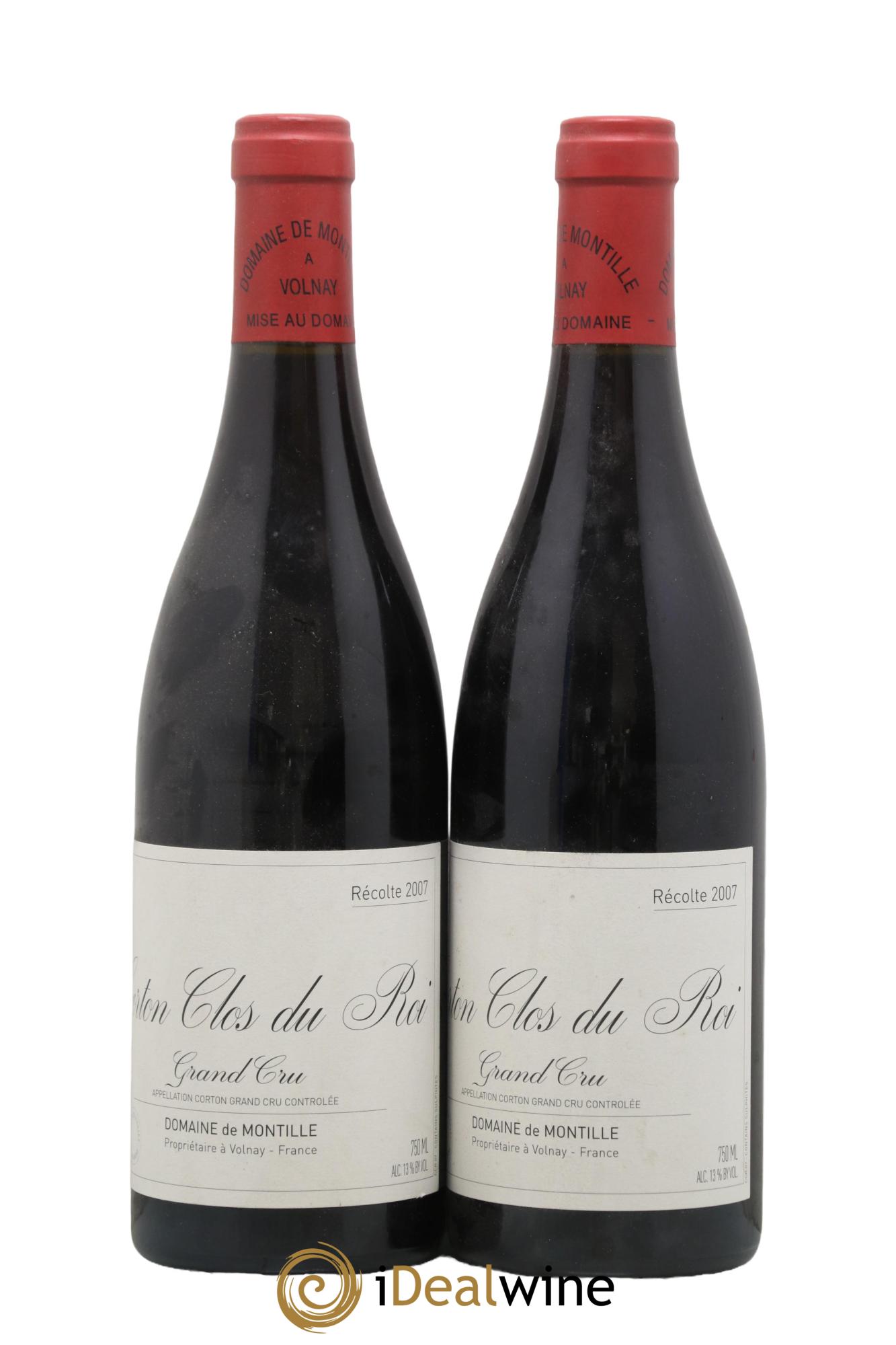 Corton Grand Cru Clos du Roi De Montille (Domaine) 2007 - Lot de 2 bouteilles - 0