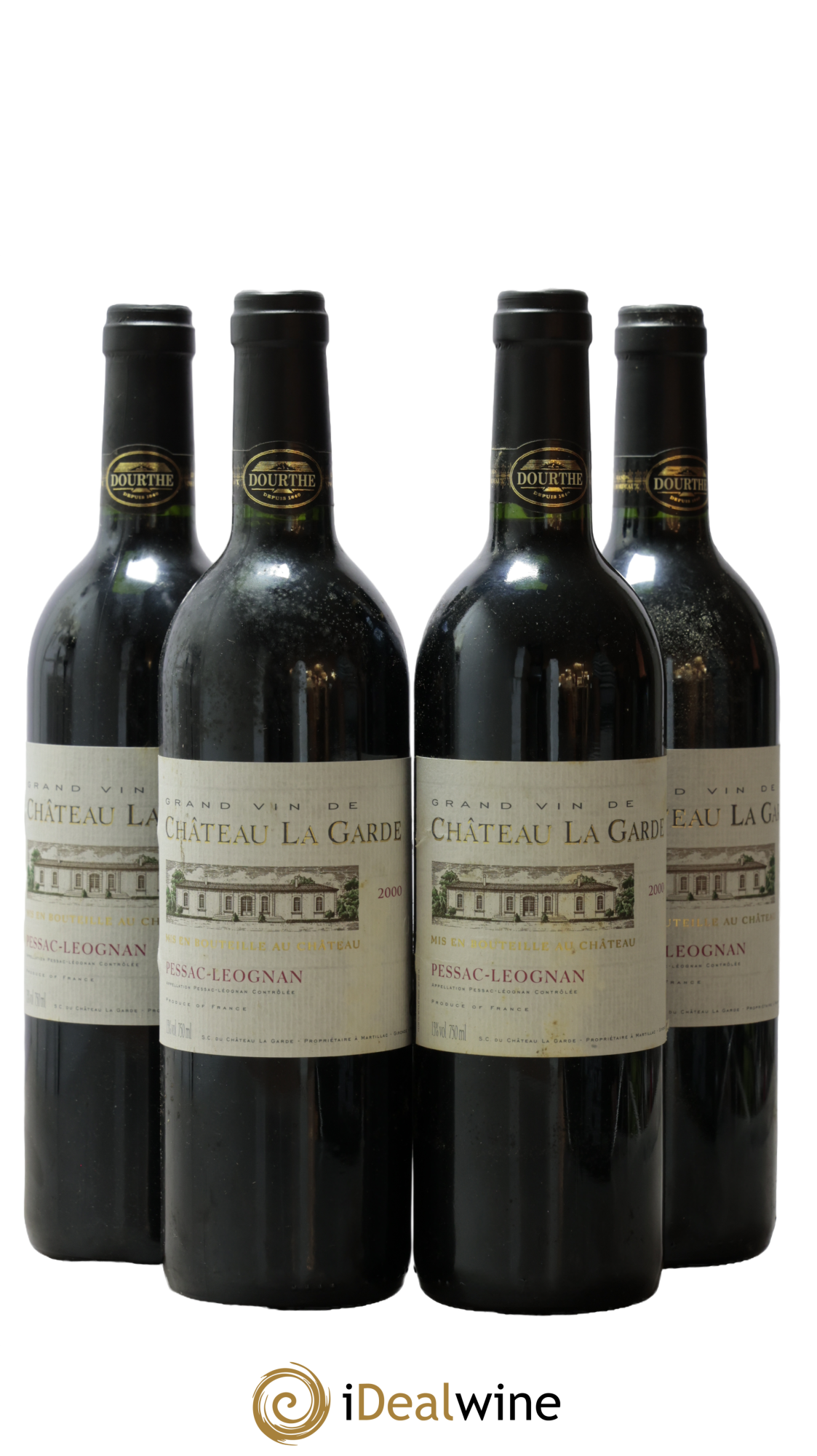 Château la Garde 2000 - Lot of 4 bottles - 0