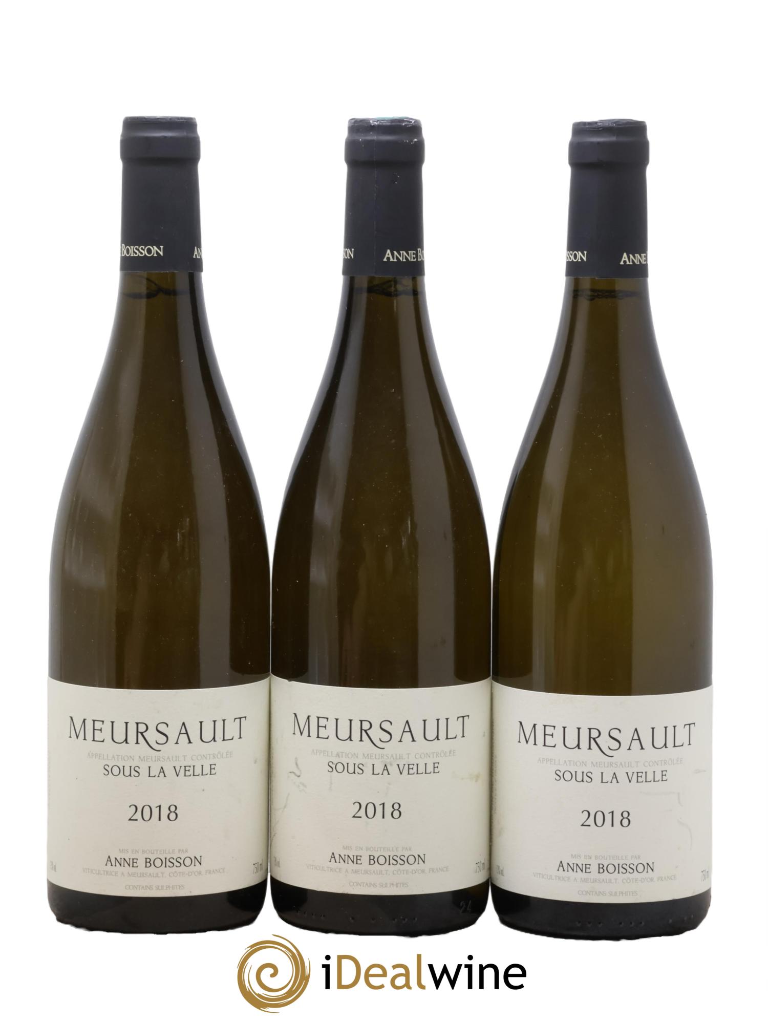 Meursault Sous la Velle Anne Boisson 2018 - Lot de 3 bouteilles - 0