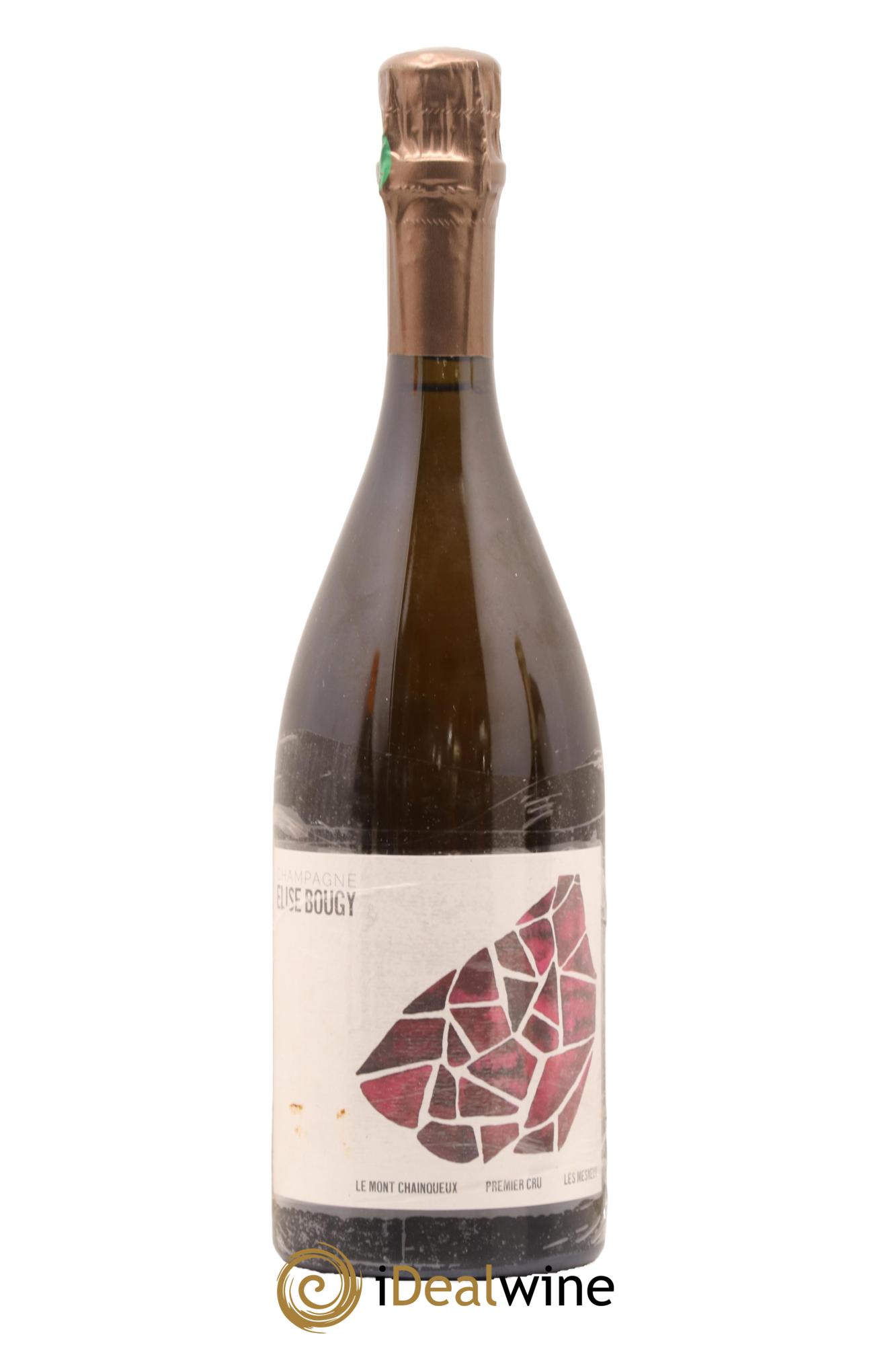 Champagne Brut Nature Blanc de Noirs 1er Cru Le Mont Chainqueux Les Mesneux Elise Bougy - Lot de 1 bouteille - 0