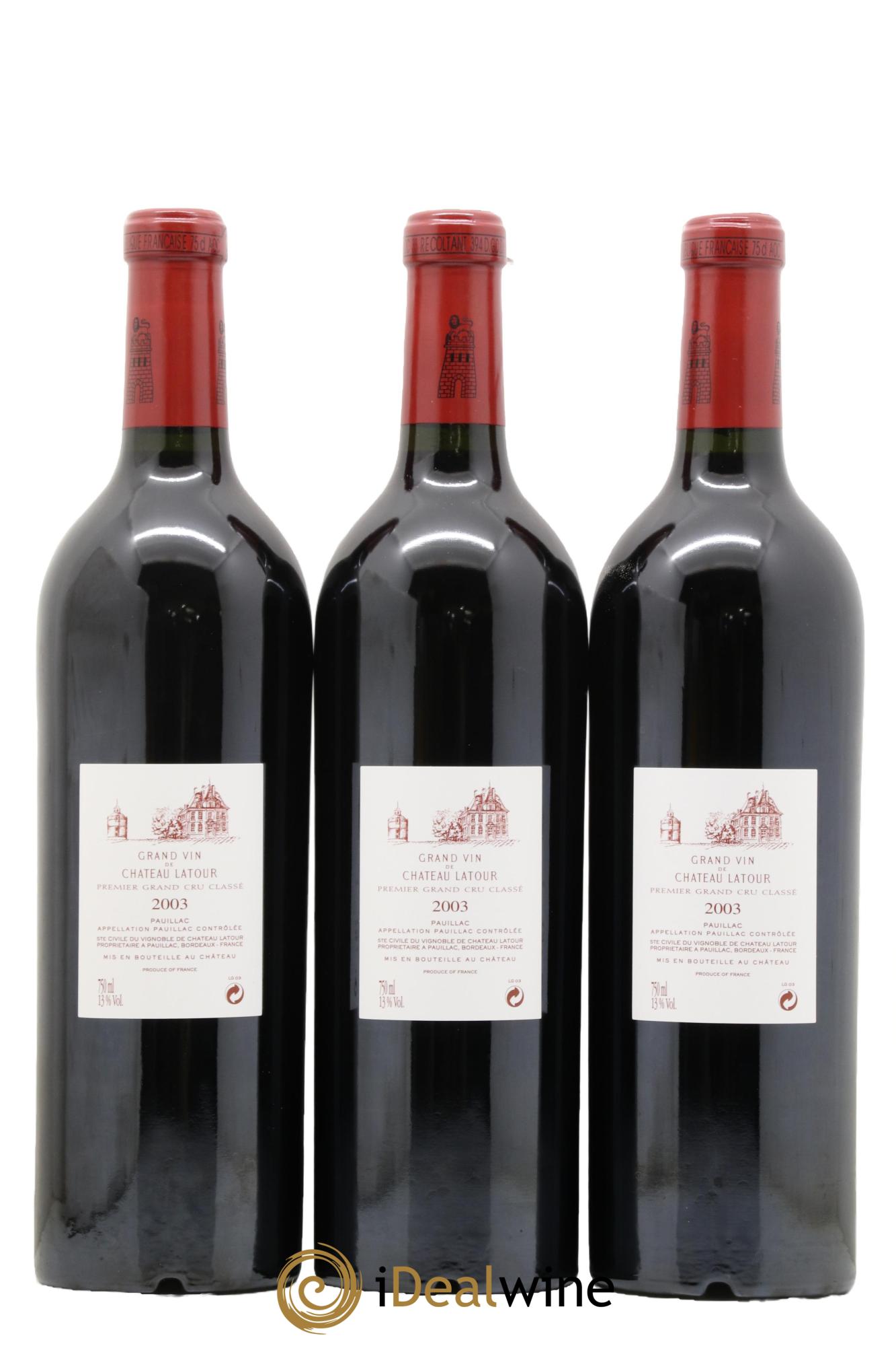 Château Latour 1er Grand Cru Classé 2003 - Lot de 6 bouteilles - 4