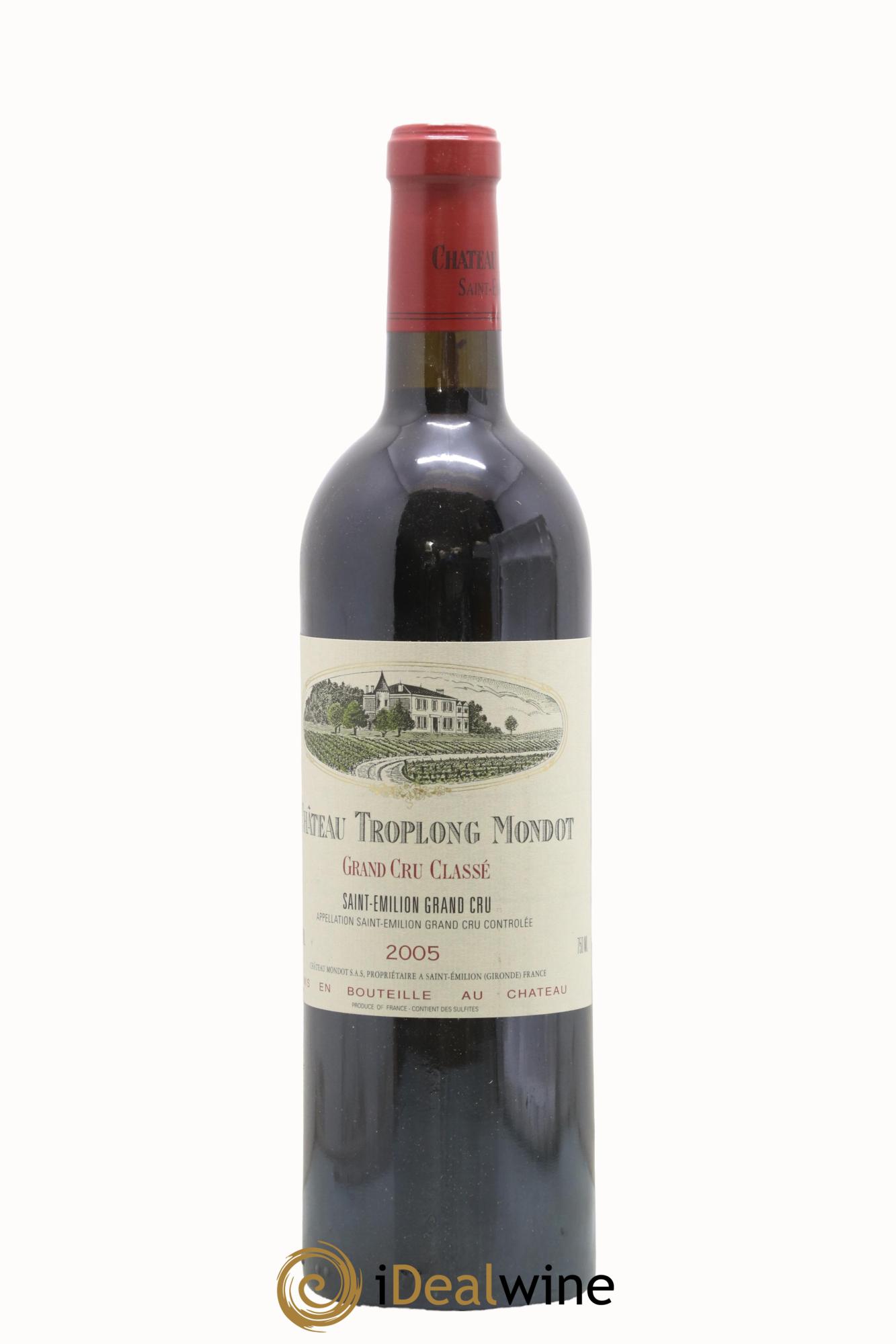 Château Troplong Mondot 1er Grand Cru Classé B 2005 - Lot de 1 bouteille - 0