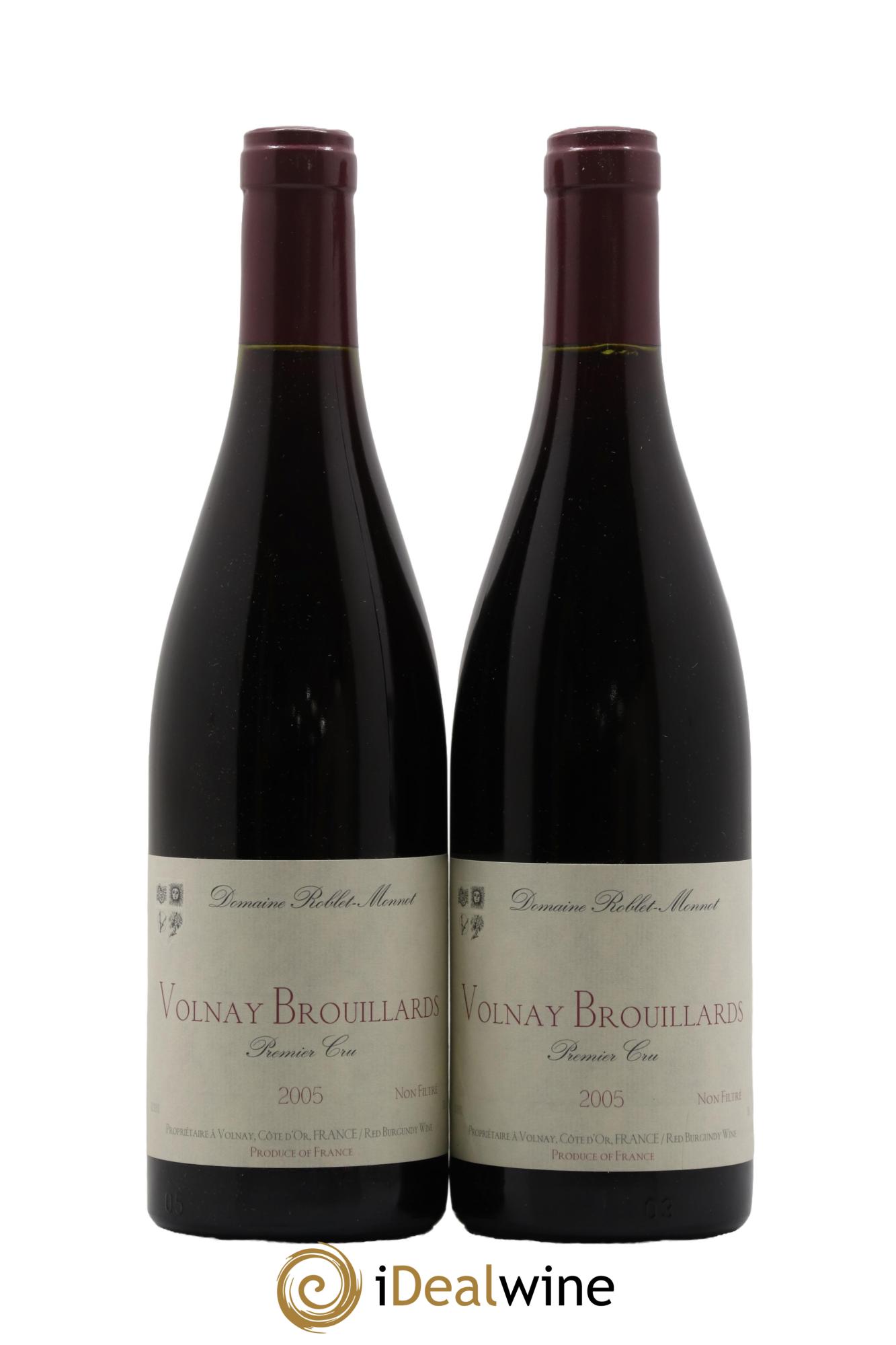 Volnay 1er Cru Brouillards Roblet-Monnot (Domaine) 2005 - Lot de 2 bouteilles - 0