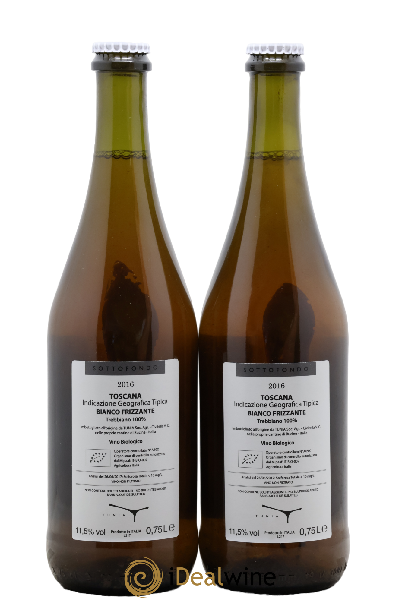 Italie Toscana IGT Sottofondo Tunia 2016 - Lot of 2 bottles - 1