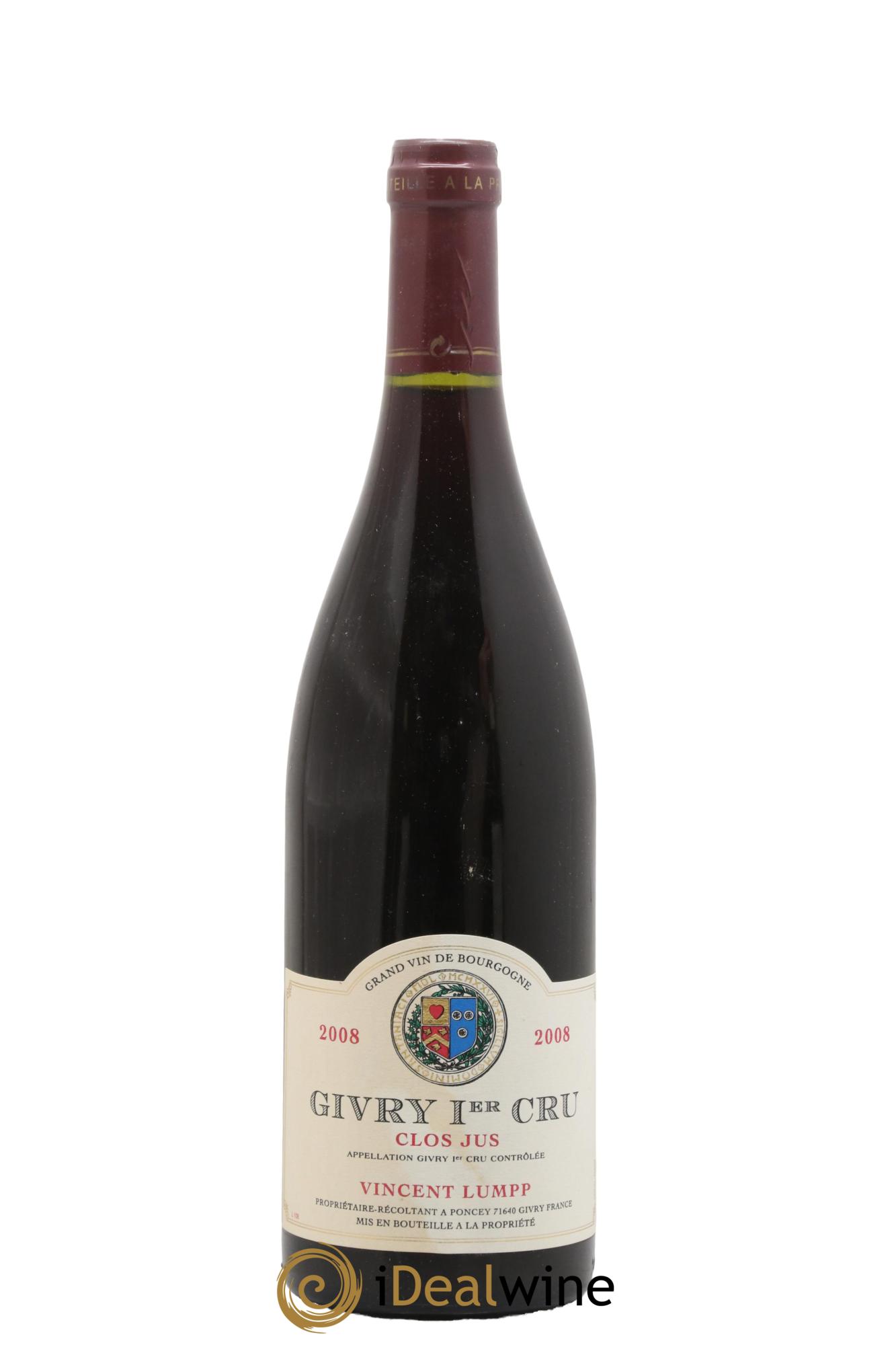 Givry 1er Cru Clos Jus Vincent Lumpp 2008 - Lotto di 1 bottiglia - 0