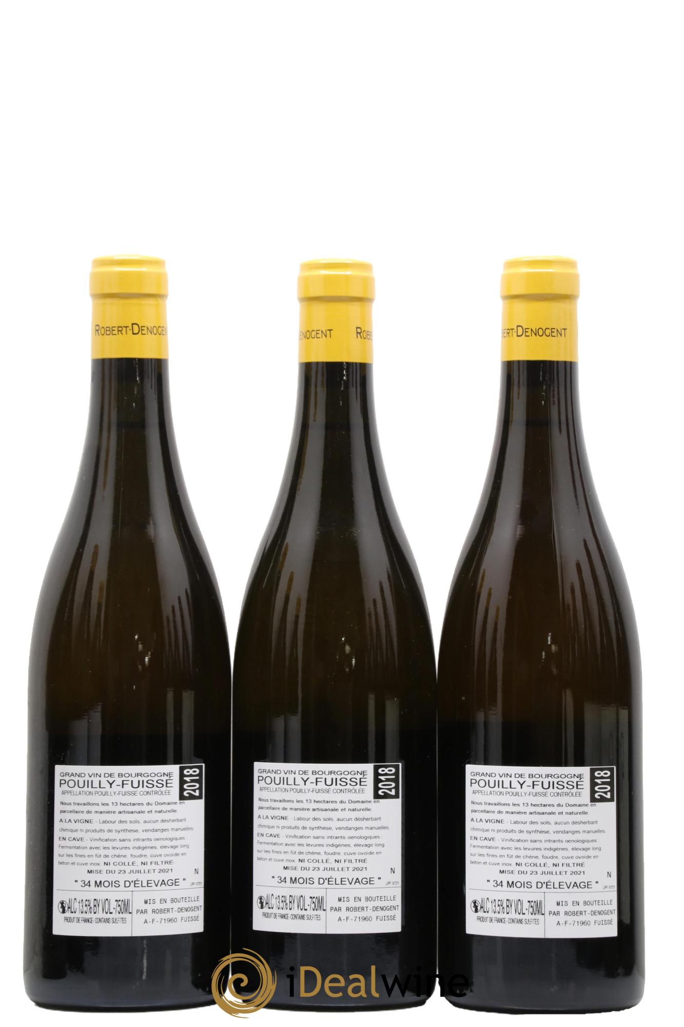 Pouilly-Fuissé La Croix Vieilles Vignes Robert Denogent (Domaine) 2018 - Posten von 3 Flaschen - 1