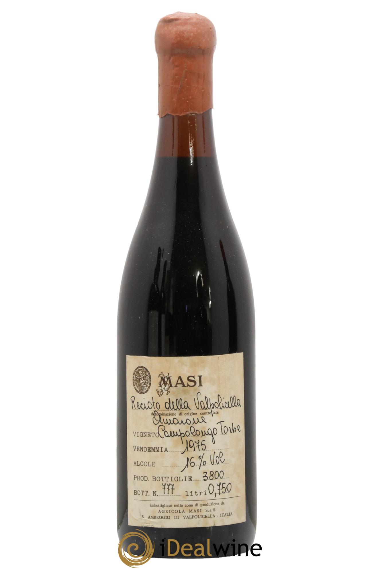 Amarone della Valpolicella Classico DOCG Campolongo di Torbe MASI (Boscaini Family) 1975 - Lot de 1 bouteille - 0