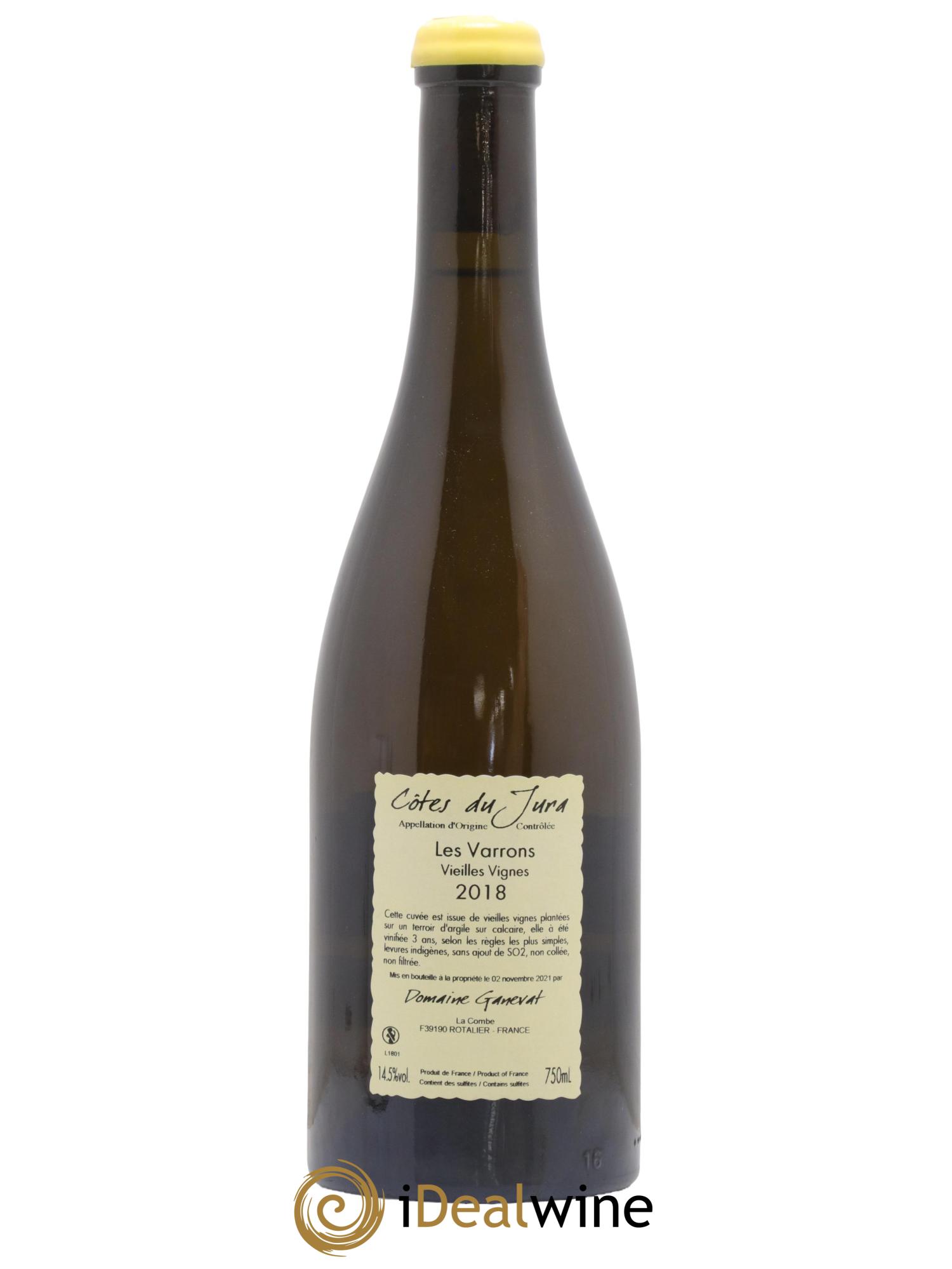 Côtes du Jura Les Varrons Vieilles Vignes Jean-François Ganevat (Domaine) 2018 - Lot de 1 bouteille - 1