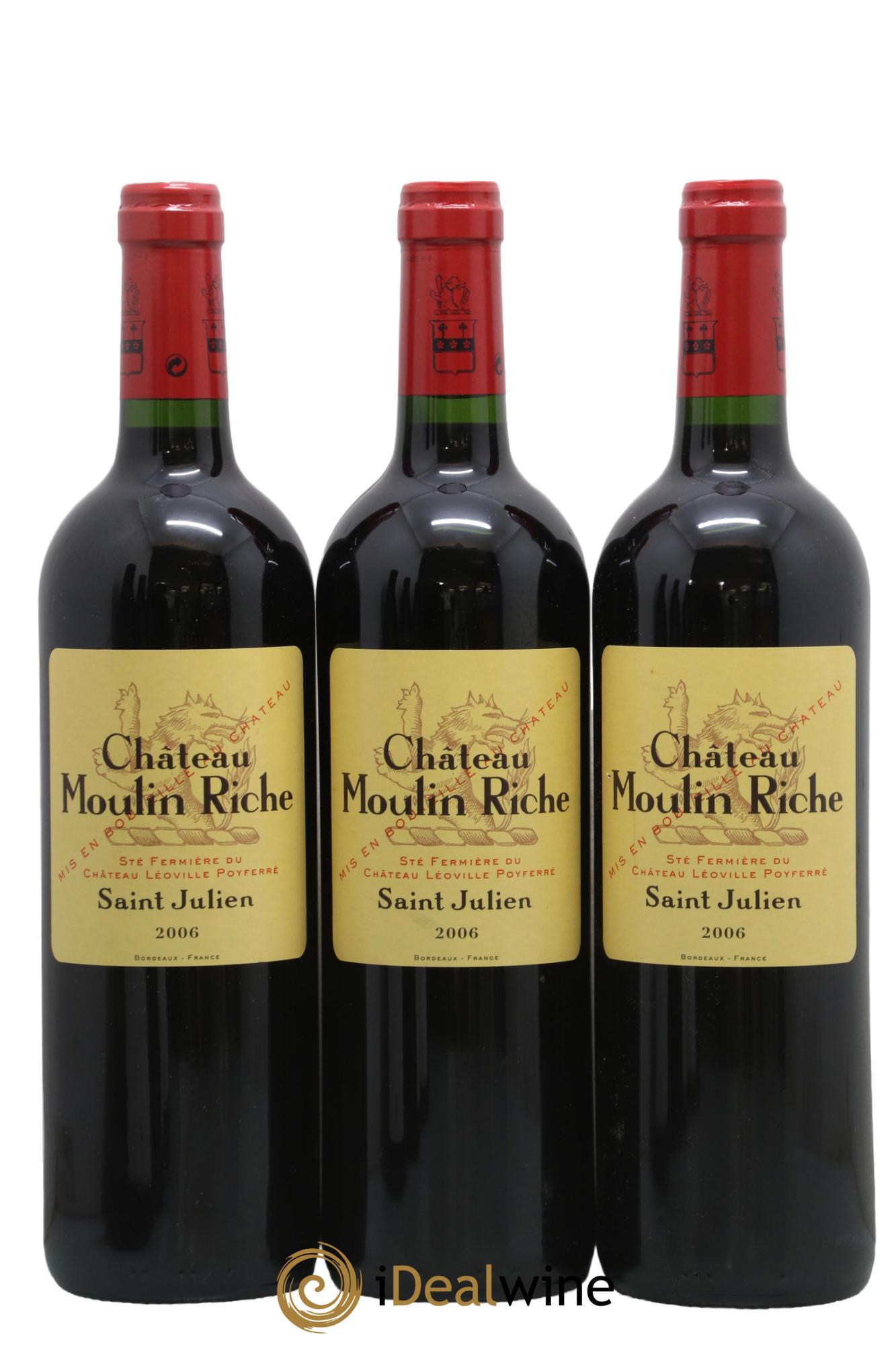 Château Moulin Riche 2006 - Lot of 3 bottles - 0