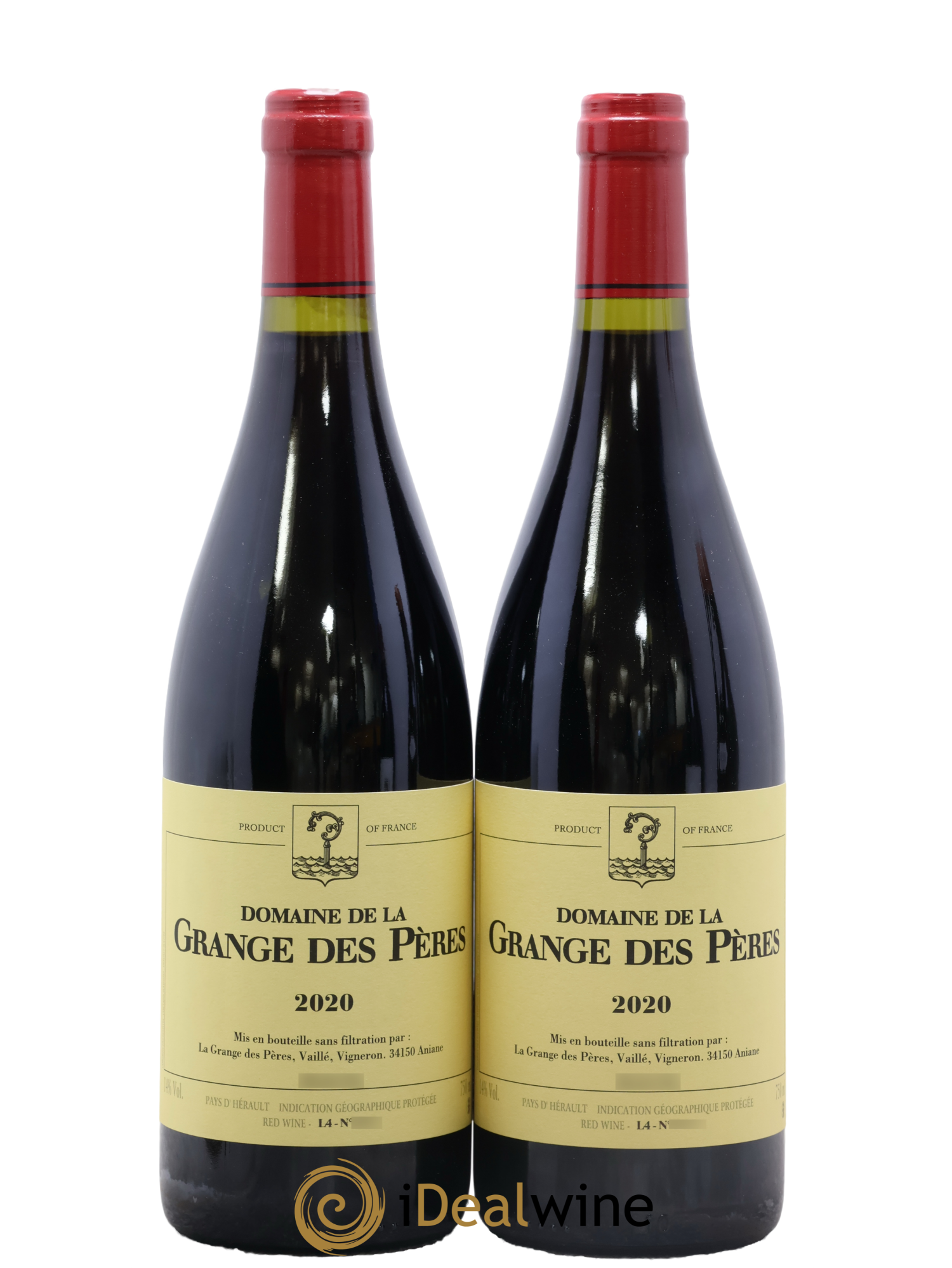 Pays d'Hérault Grange des Pères Laurent Vaillé 2020 - Lot de 2 bouteilles - 0