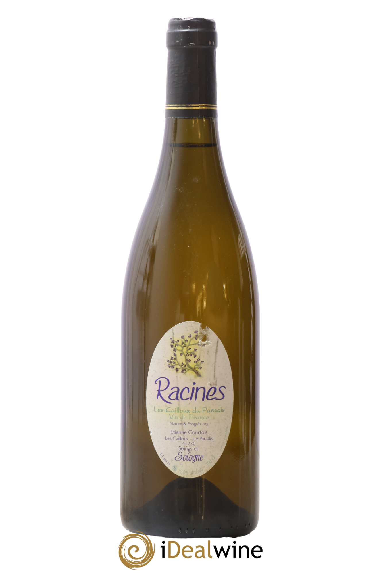 Vin de France Cuvée Racine Les Cailloux du Paradis - Claude Courtois 2016 - Lot de 1 bouteille - 0