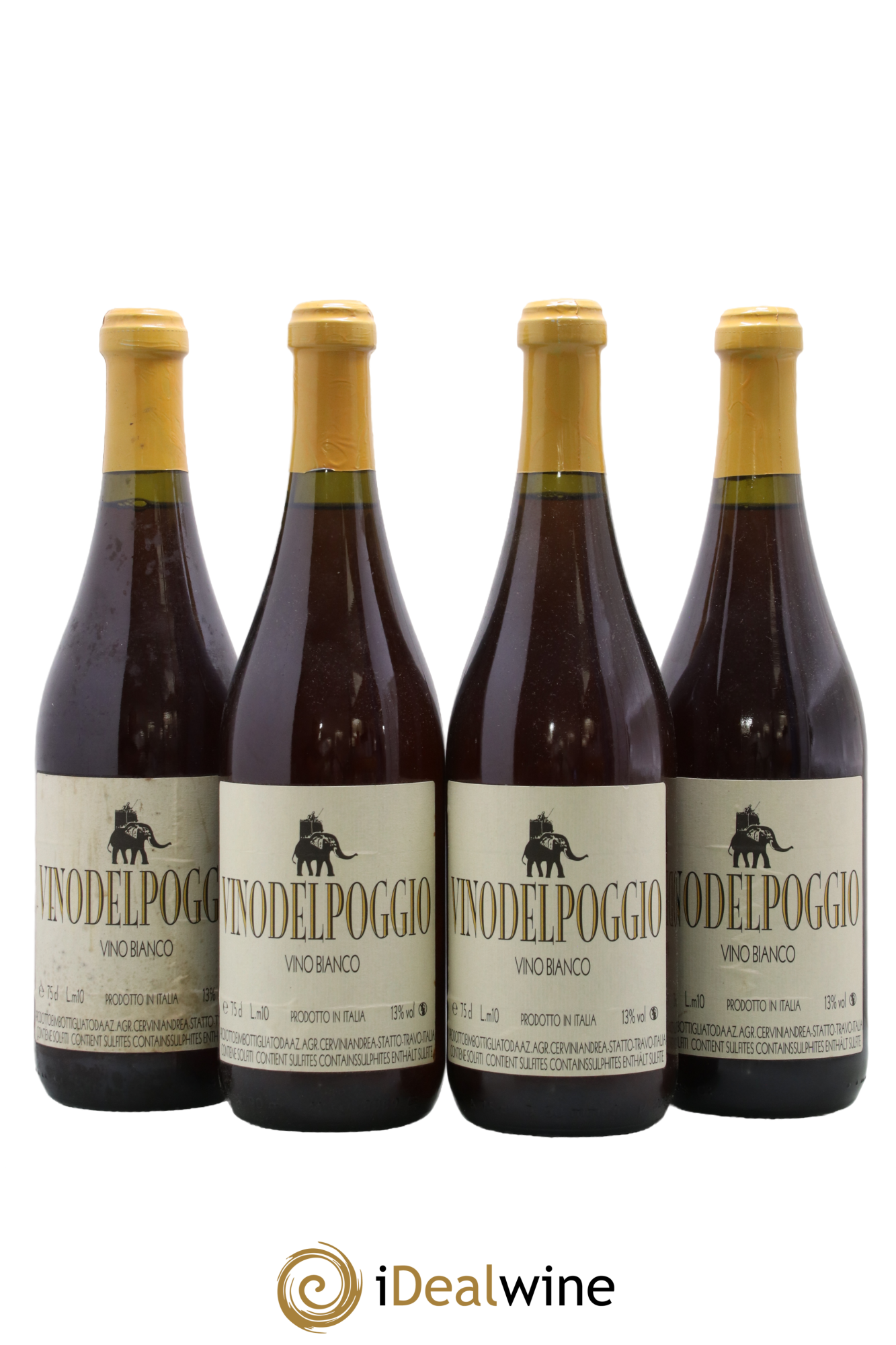 Italie Bianco Vino del Poggio Andrea Cervini 2010 - Lot of 4 bottles - 0