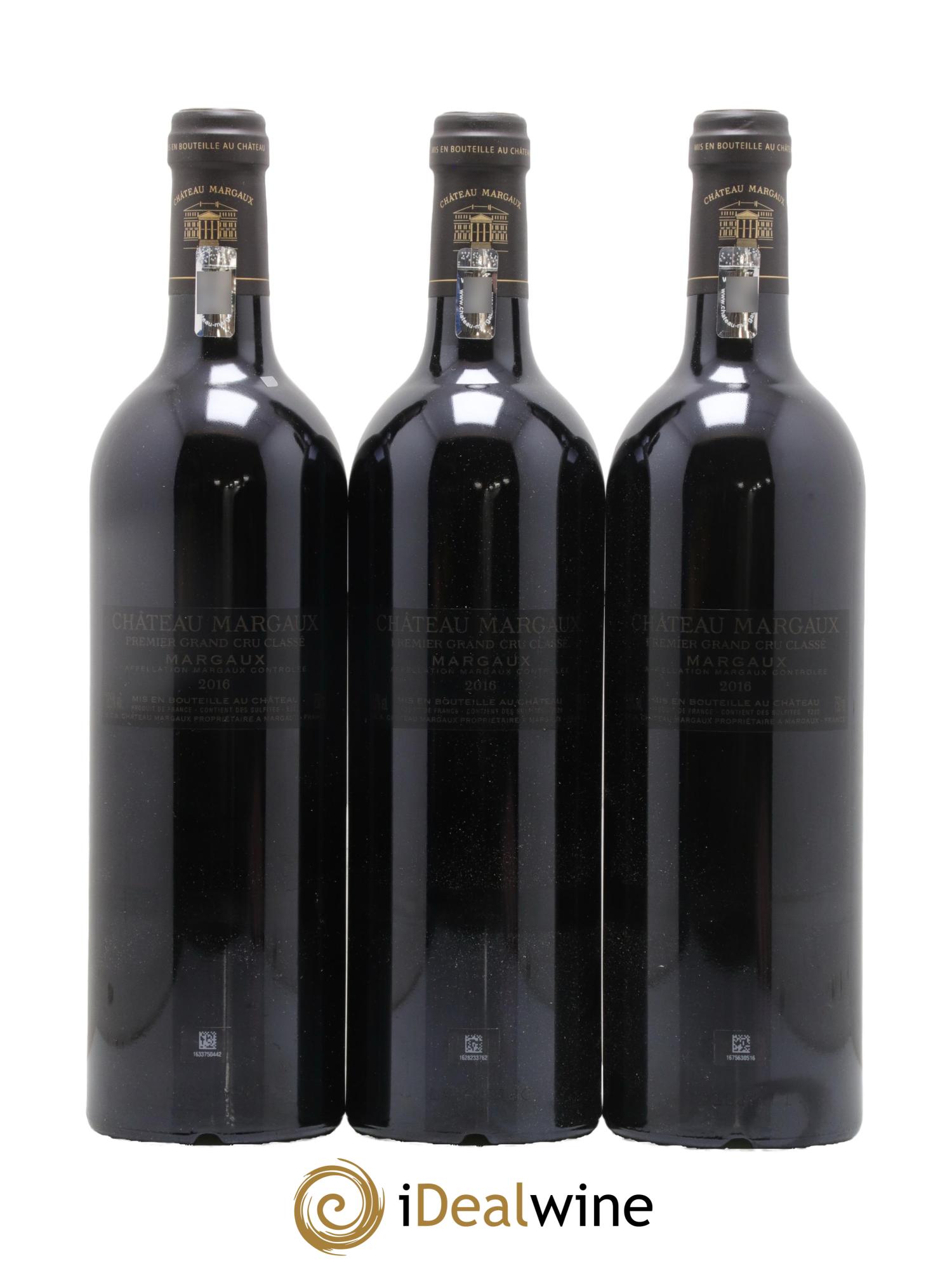 Château Margaux 1er Grand Cru Classé 2016 - Lot de 3 bouteilles - 1