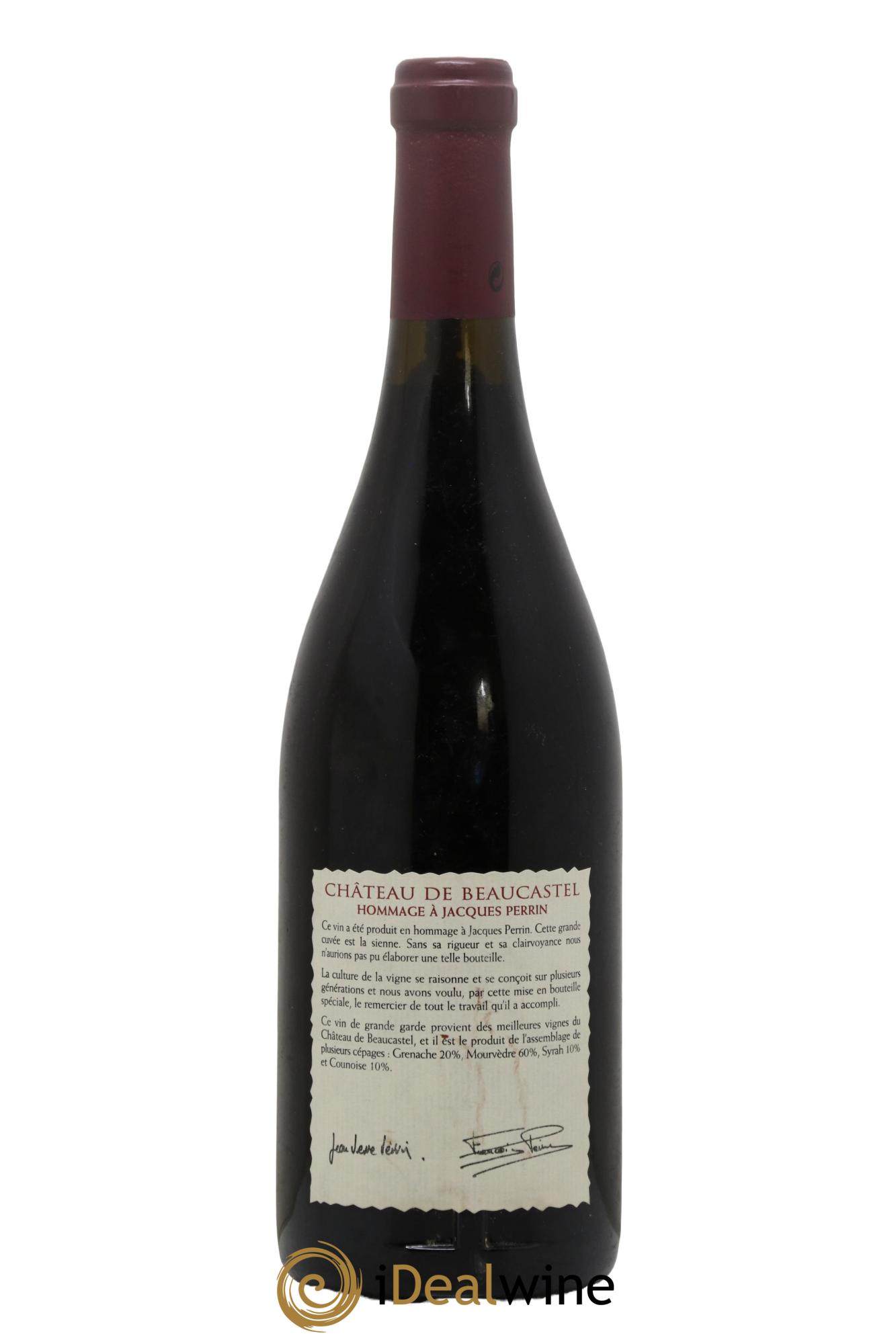 Châteauneuf-du-Pape Château de Beaucastel Hommage à Jacques Perrin Famille Perrin 1999 - Posten von 1 Flasche - 1