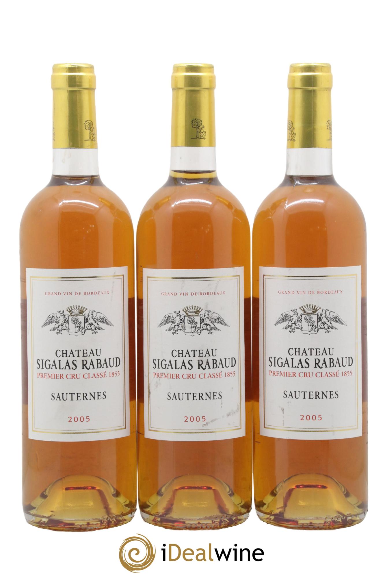 Château Sigalas Rabaud 1er Grand Cru Classé 2005 - Lot of 3 bottles - 0