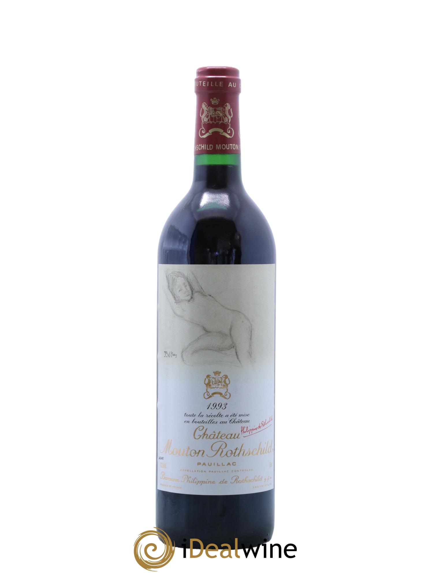 Château Mouton Rothschild 1er Grand Cru Classé 1993 - Lot de 1 bouteille - 0