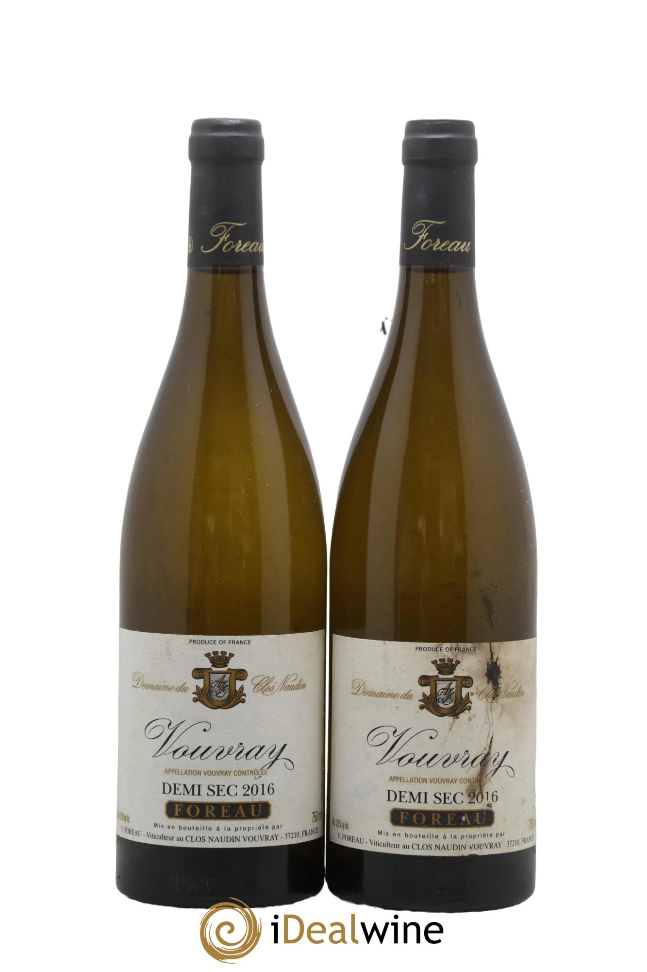 Vouvray Demi-Sec Clos Naudin - Philippe Foreau 2016 - Lot de 2 bouteilles - 0