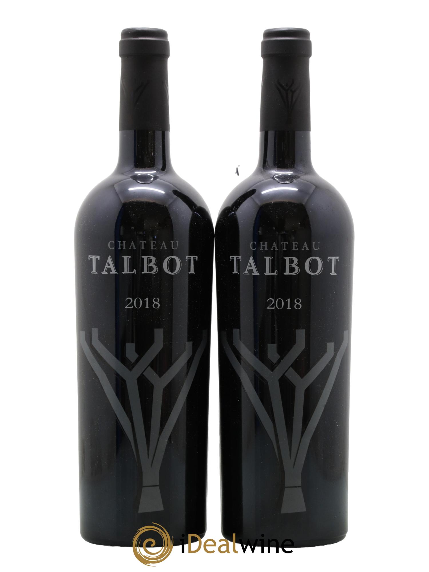 Château Talbot 4ème Grand Cru Classé 2018 - Lot de 2 bouteilles - 0