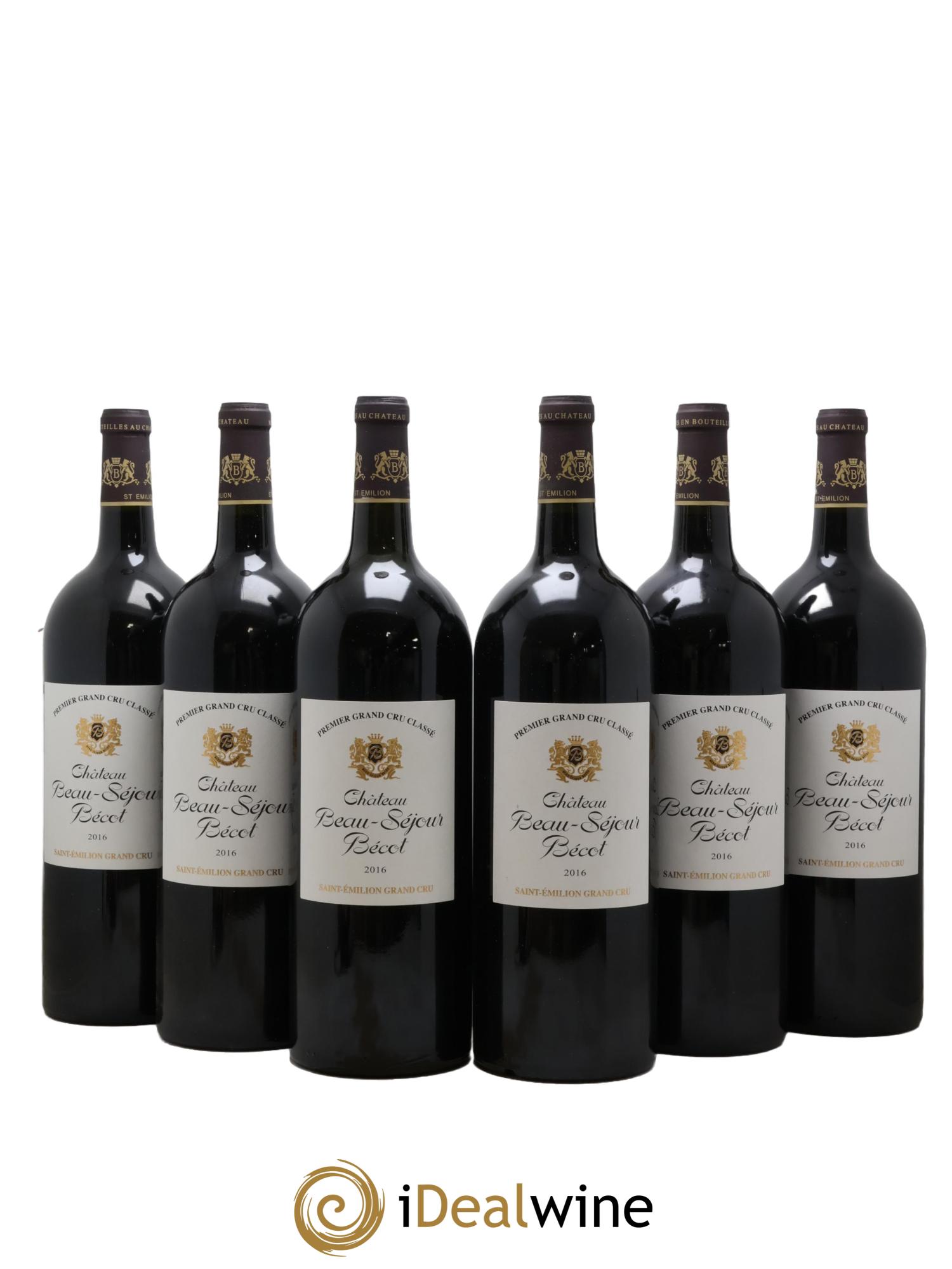 Château Beau-Séjour Bécot 1er Grand Cru Classé B 2016 - Lot de 6 magnums - 0