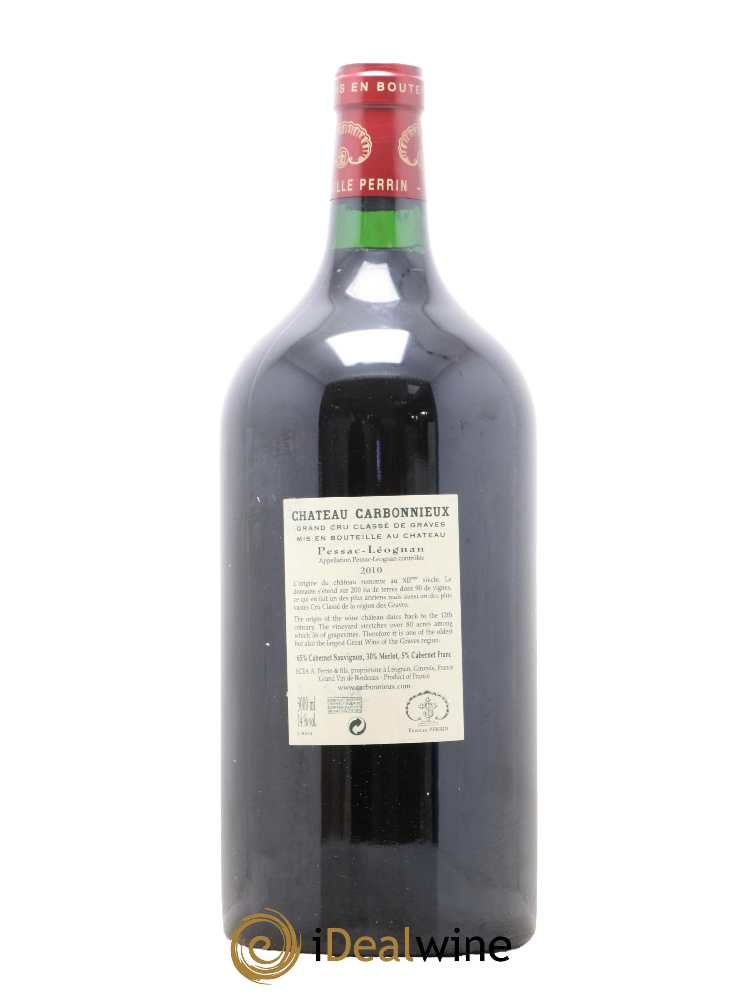 Château Carbonnieux Cru Classé de Graves 2010 - Lot de 1 double magnum - 2