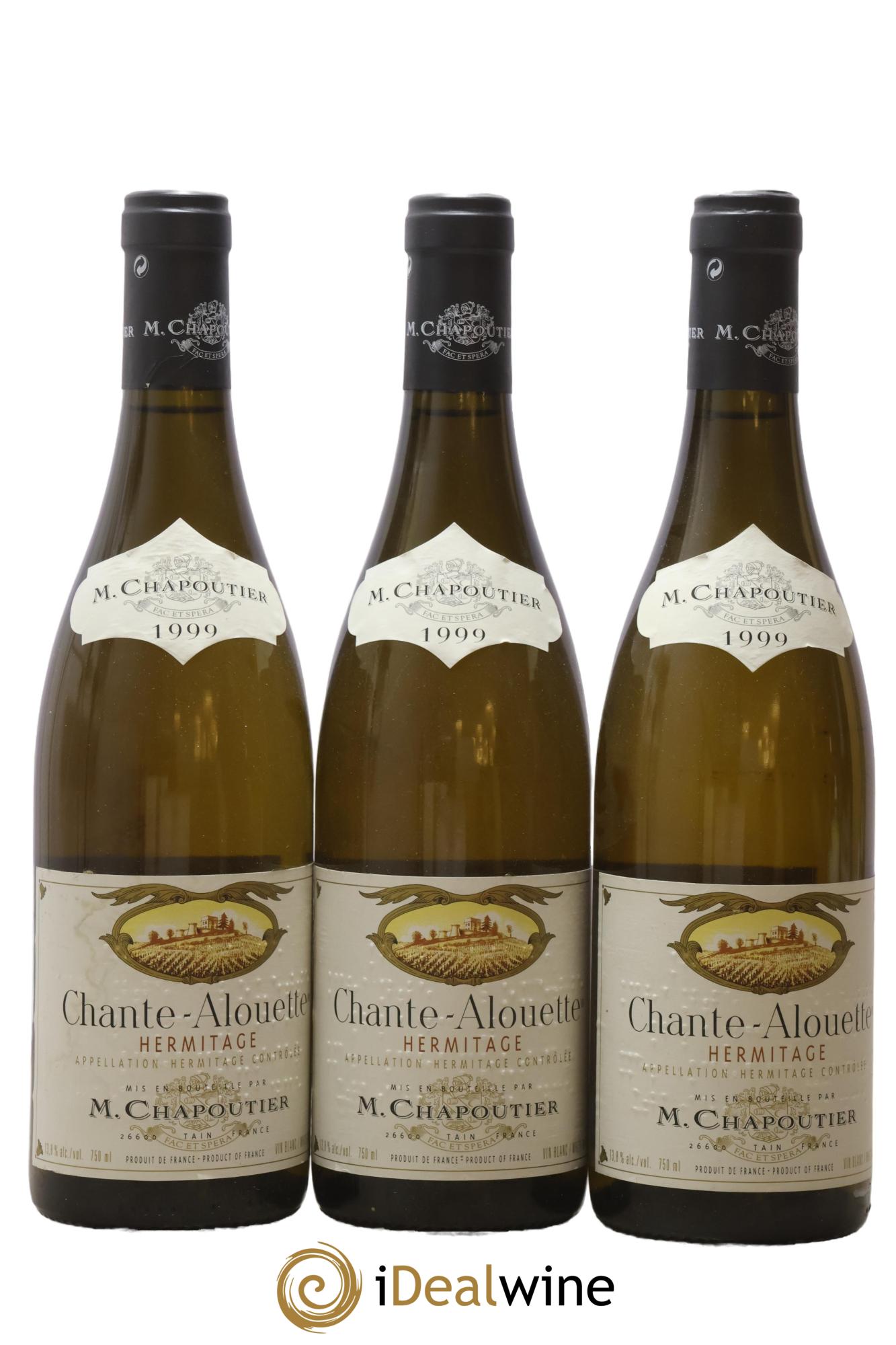 Hermitage Chante Alouette Chapoutier 1999 - Lotto di 3 bottiglie - 0