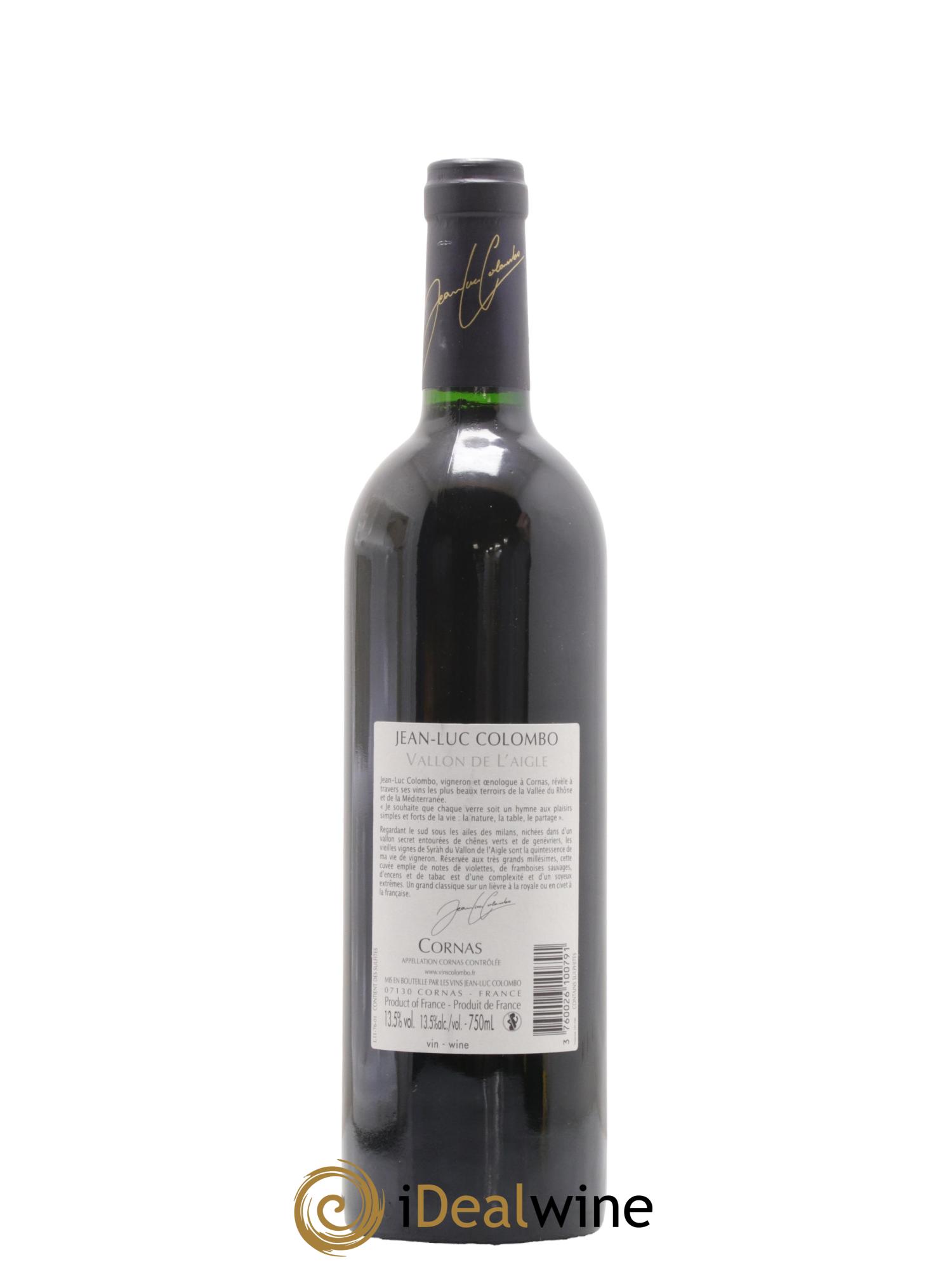 Cornas Vallon de l'Aigle Jean-Luc Colombo 2010 - Lot de 1 bouteille - 1