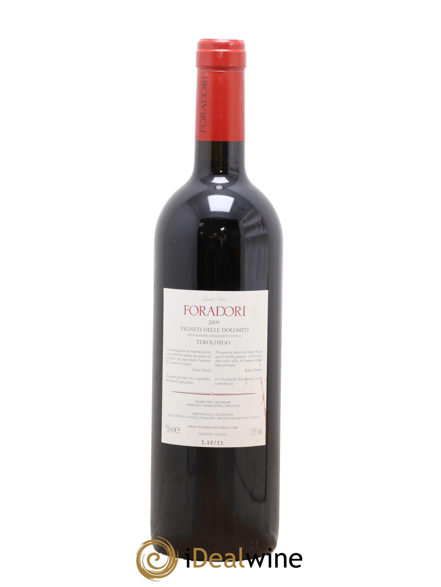 Vigneti delle Dolomiti IGT  Teroldego Elisabetta Foradori 2009 - Lot of 1 bottle - 1