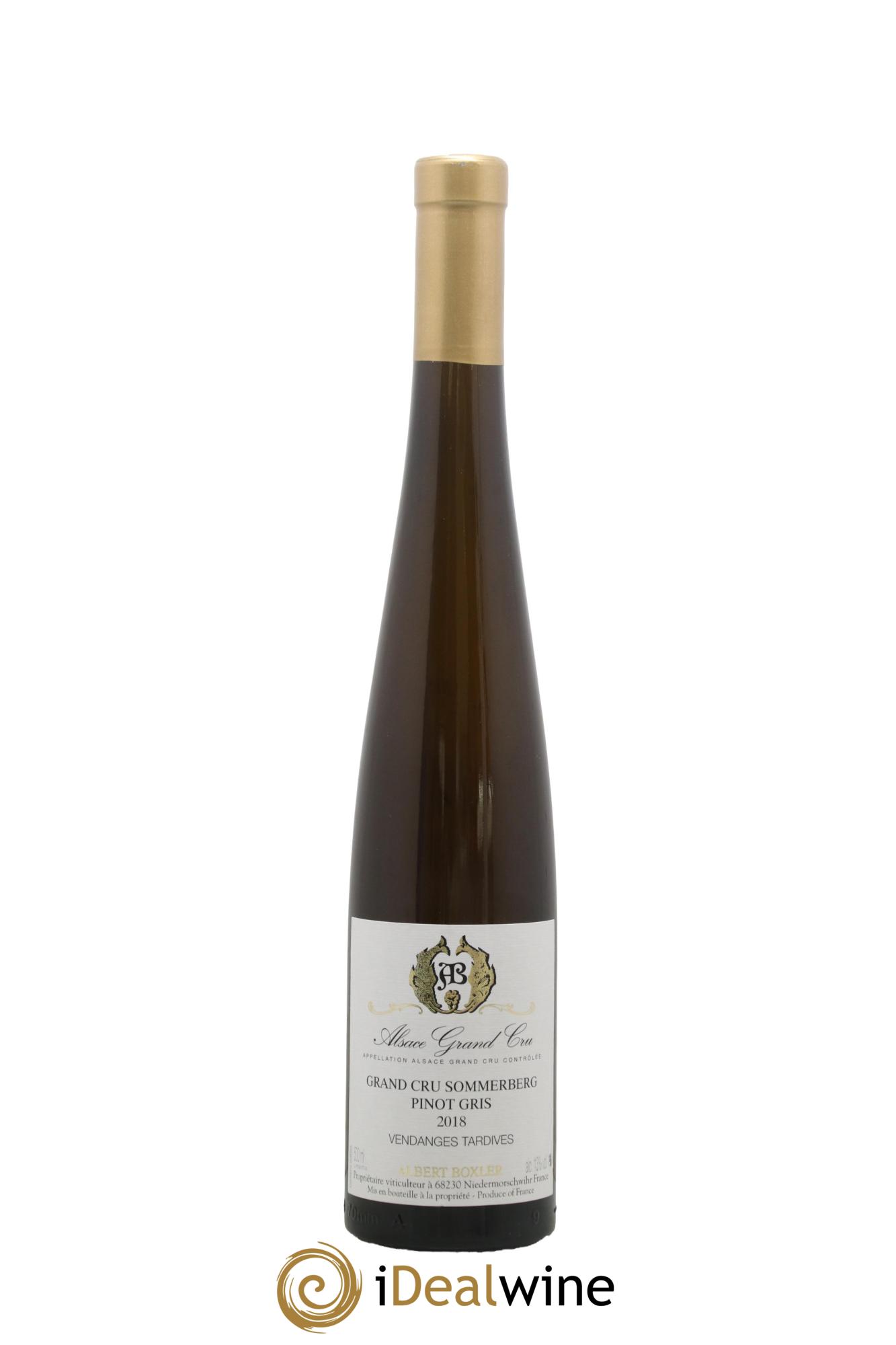 Alsace Grand Cru Sommerberg Pinot Gris Vendanges Tardives Albert Boxler 2018 - Posten von 1 Format 50cl - 0