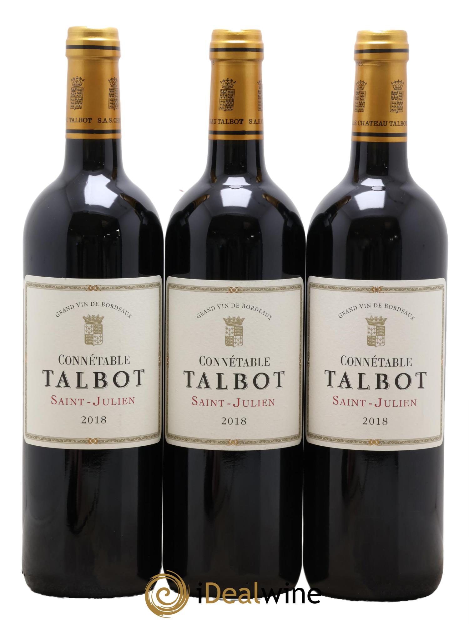 Connétable de Talbot Second Vin 2018 - Lot of 3 bottles - 0