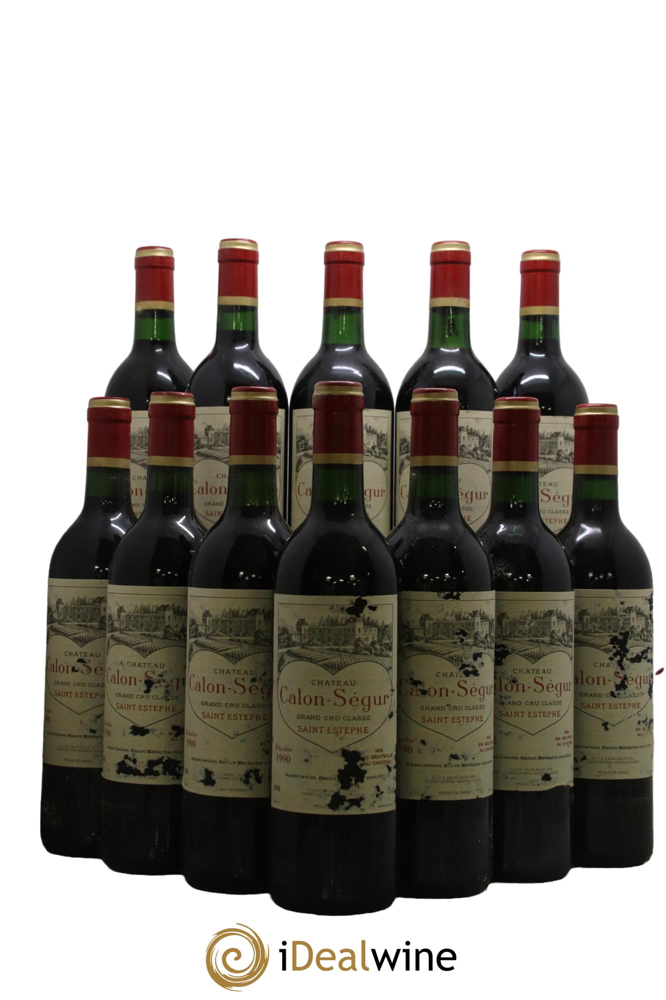 Château Calon Ségur 3ème Grand Cru Classé 1990 - Lot of 12 bottles - 0
