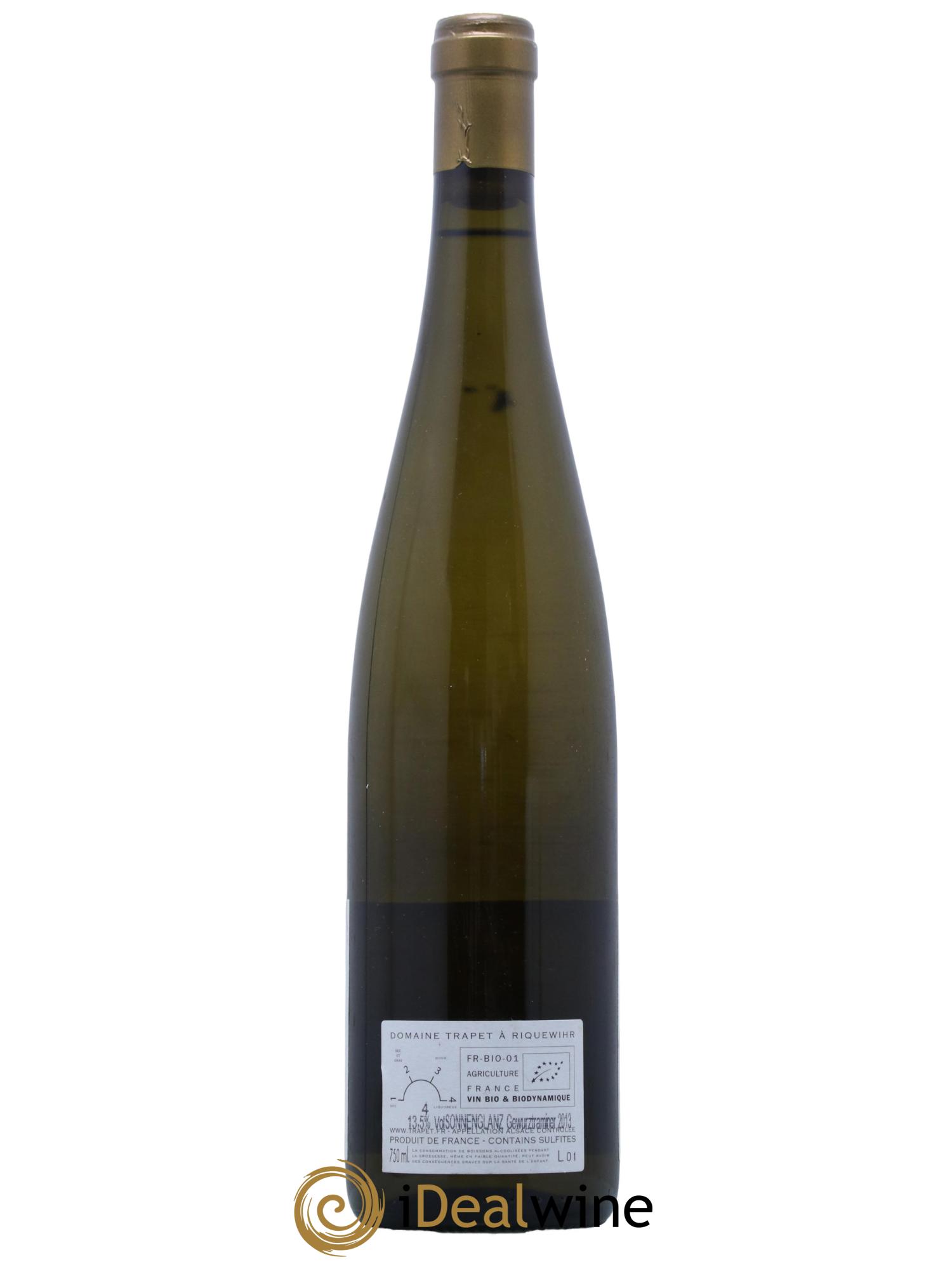 Alsace Gewurztraminer Grand Cru Sonnenglanz Domaine Trapet  2013 - Lot de 1 bouteille - 1