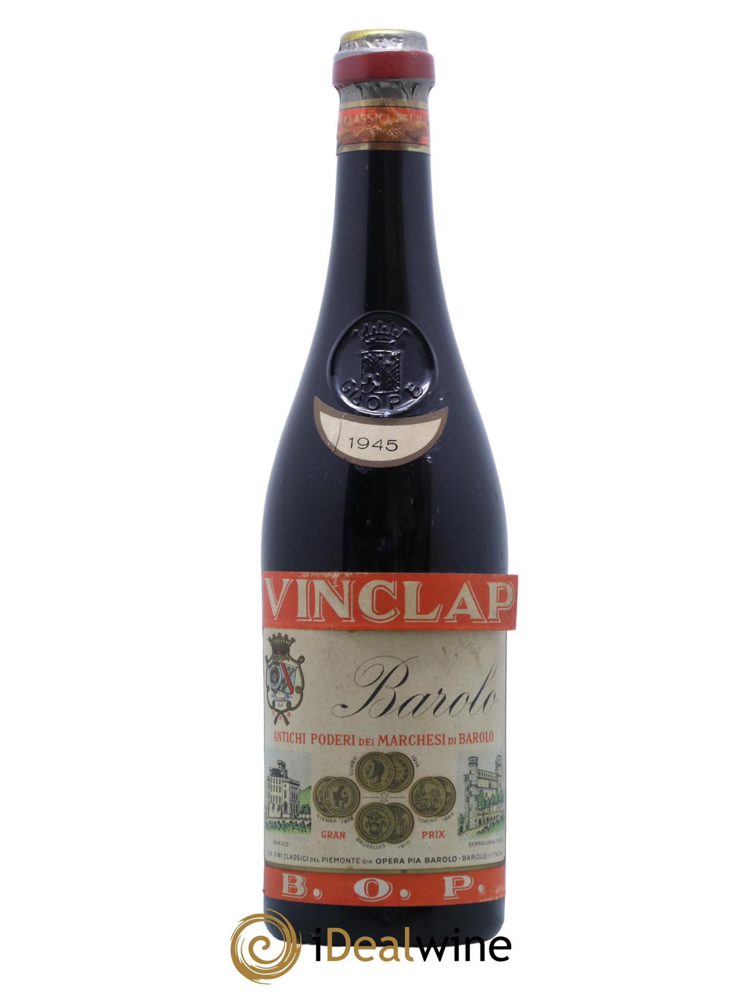 Barolo Marchesi di Barolo 1945 - Lot de 1 bouteille - 0