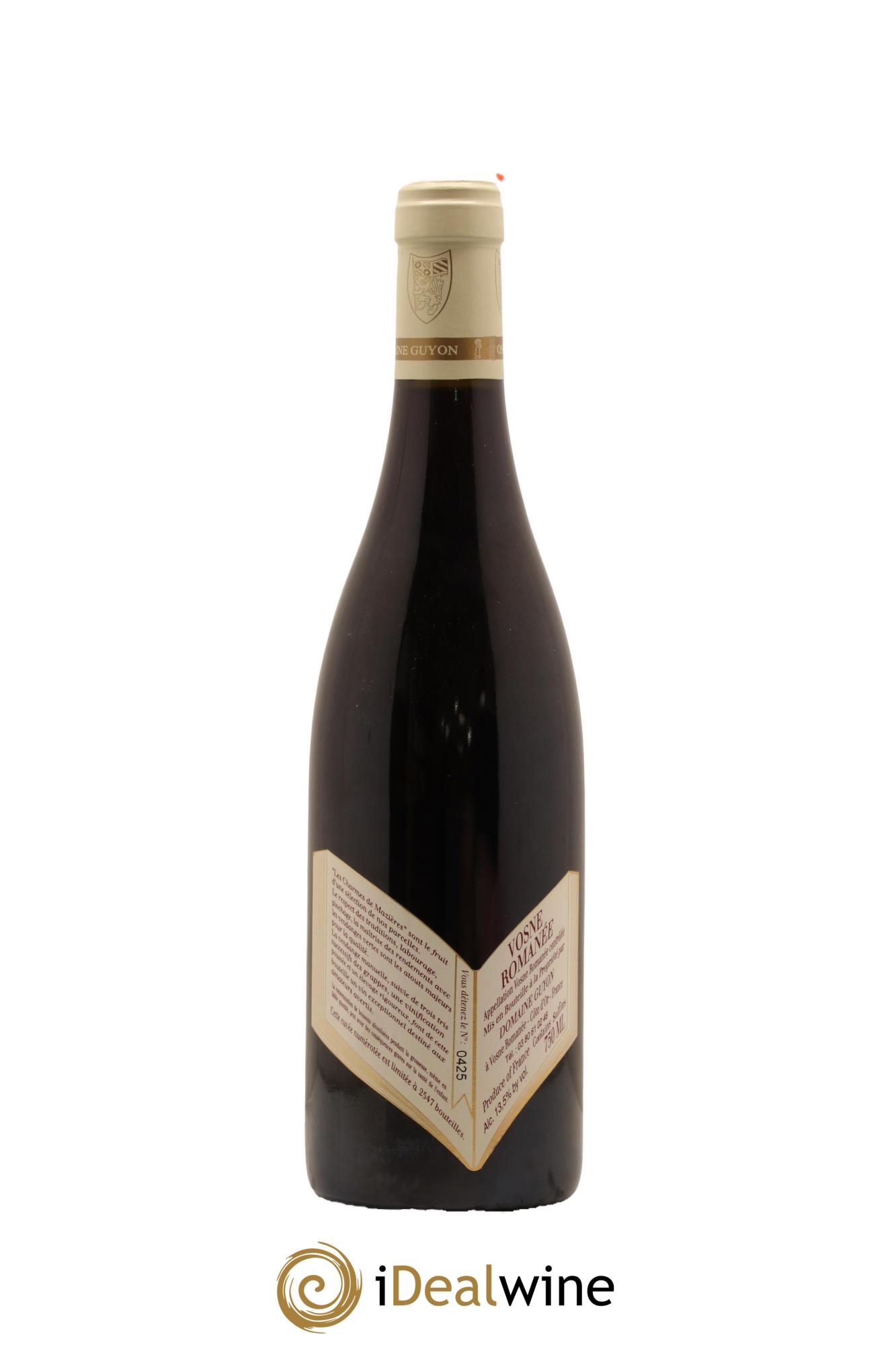 Vosne-Romanée Les Charmes de Mazières Guyon (Domaine) 2005 - Lot de 1 bouteille - 1