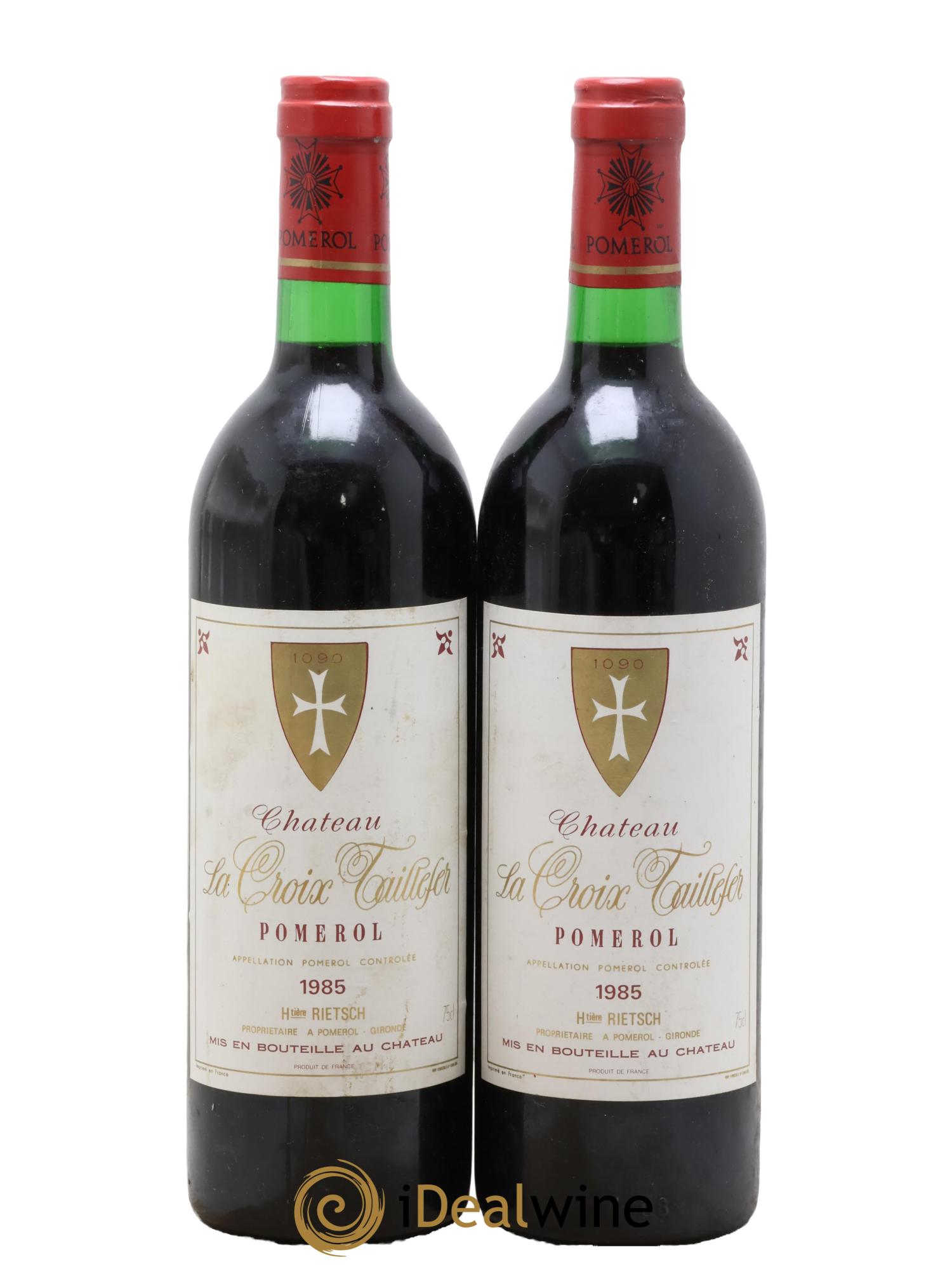 Château la Croix Taillefer 1985 - Lot de 2 bouteilles - 0