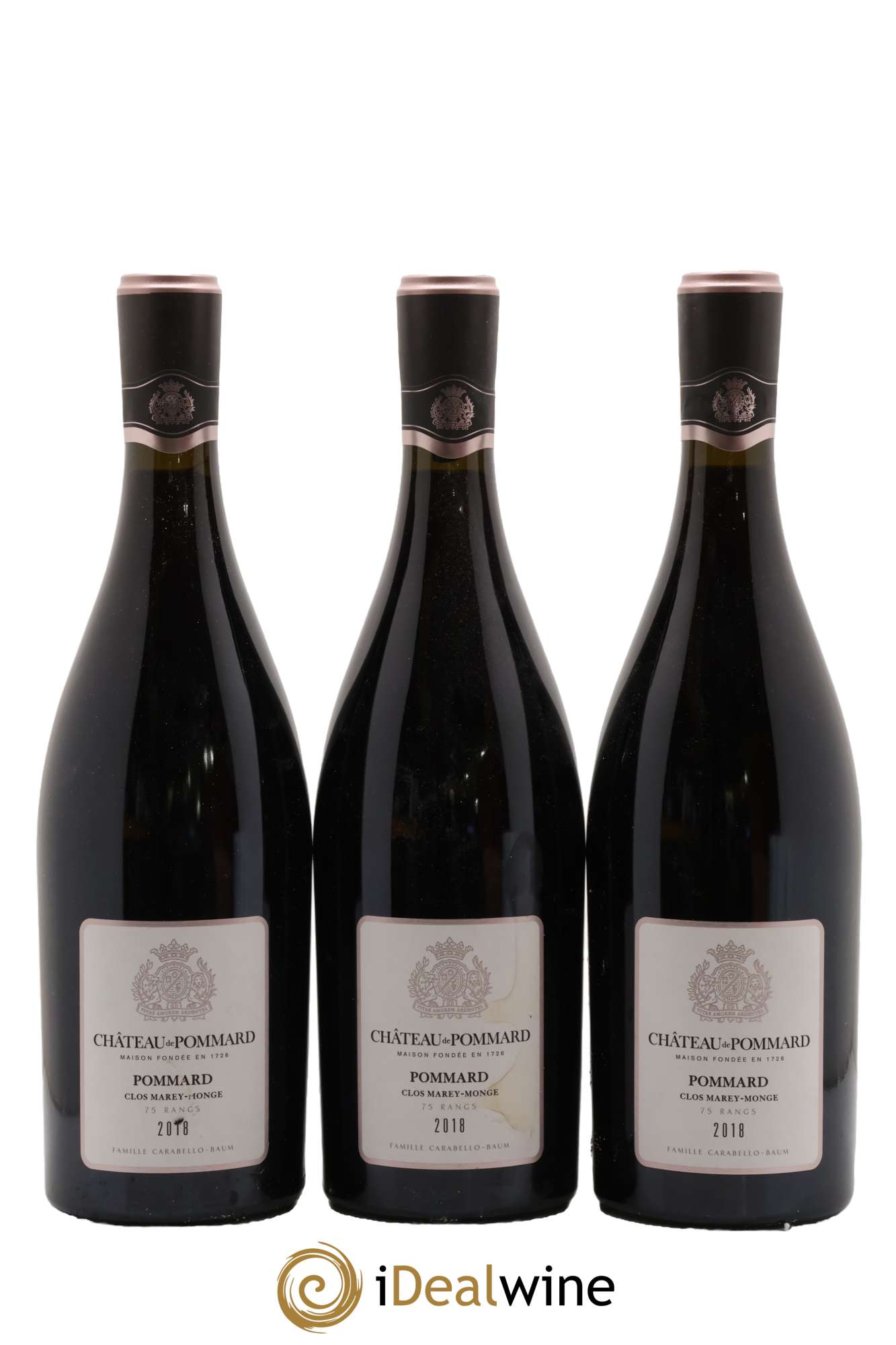 Pommard Clos Marey-Monge 75 Rangs Château de Pommard 2018 - Lotto di 3 bottiglie - 0