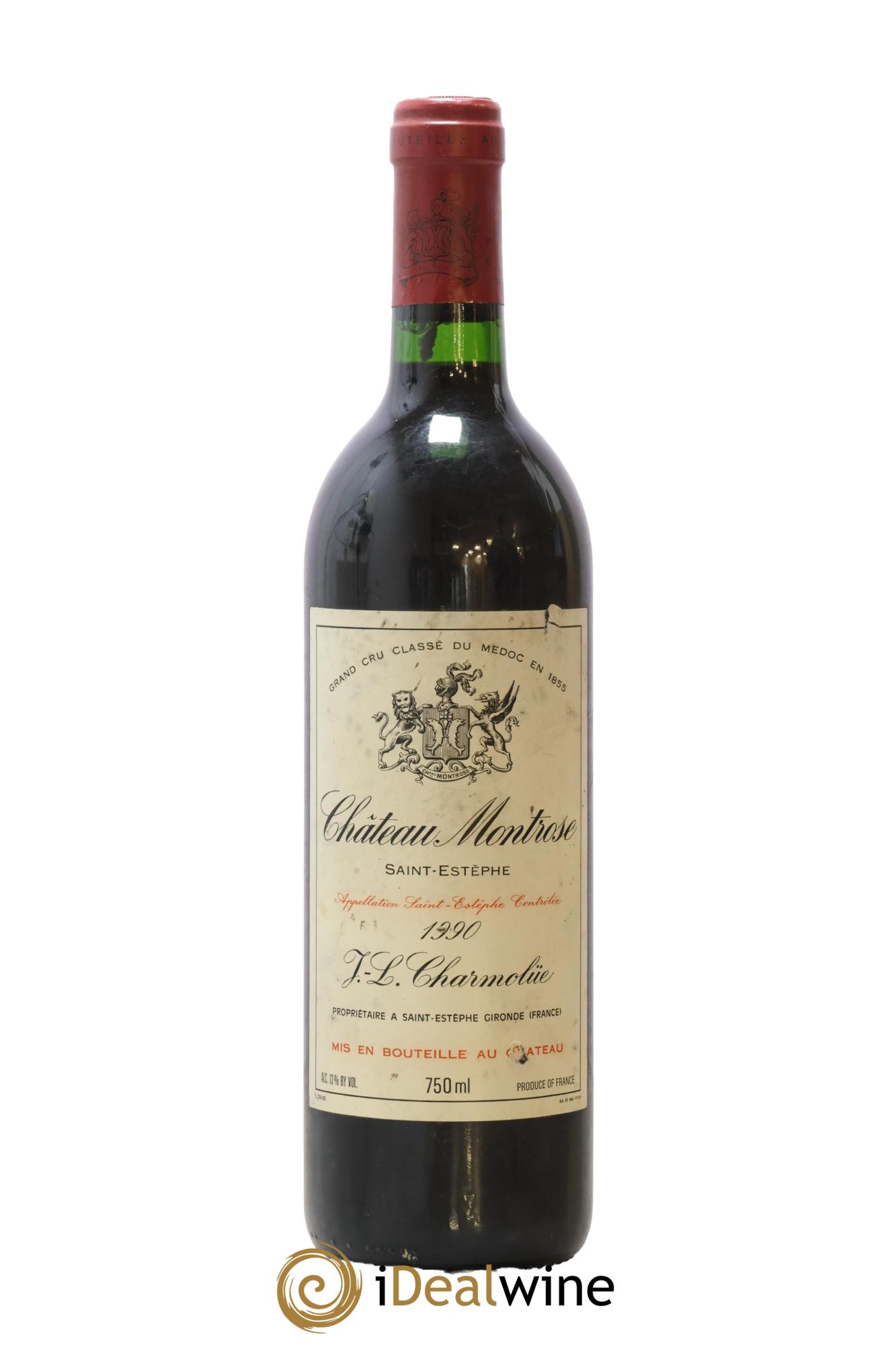 Château Montrose 2ème Grand Cru Classé Montrose Jean-Louis Charmolue 1990 - Lot de 1 bouteille - 0