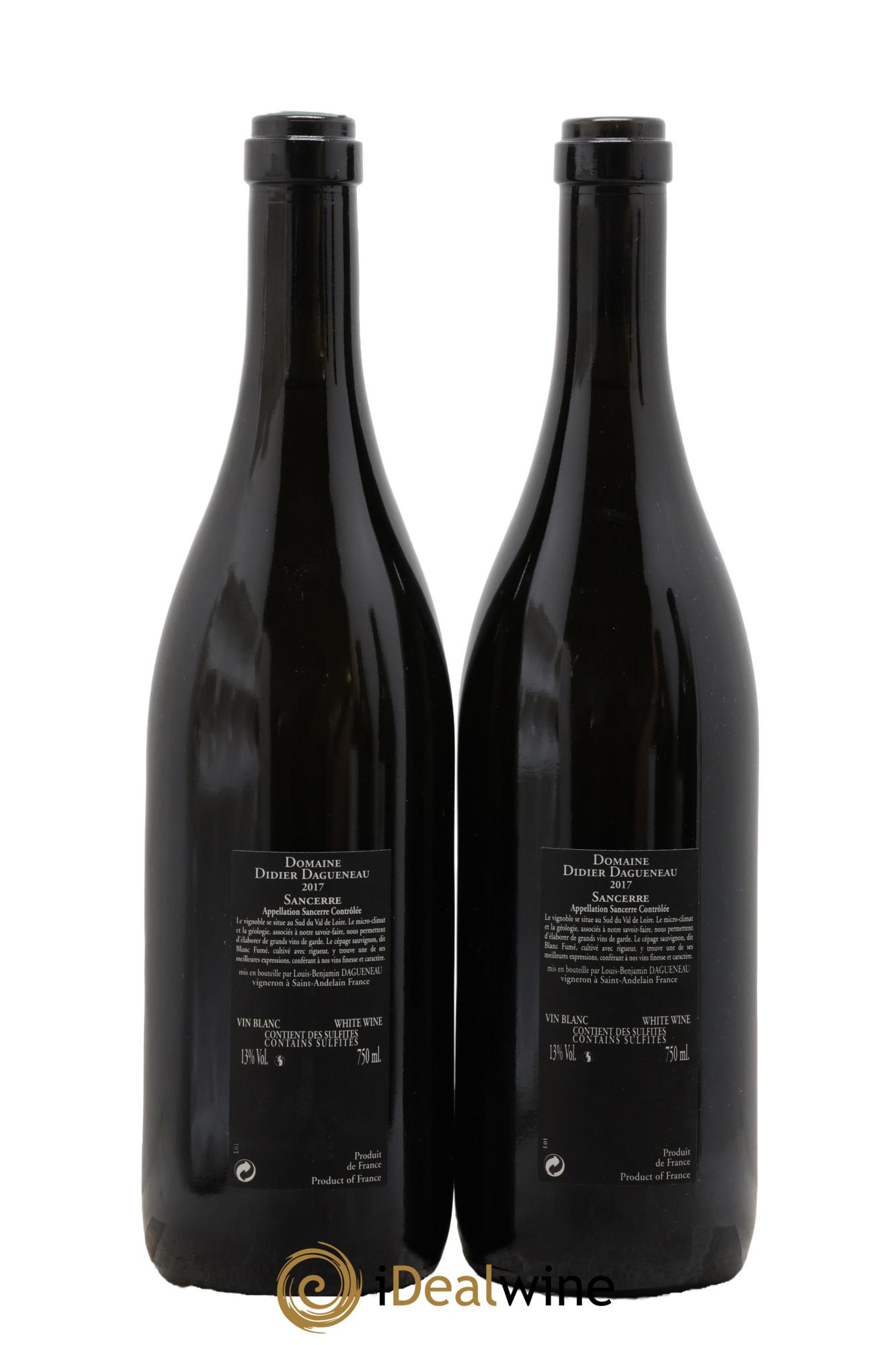 Sancerre Le Mont Damné Chavignol Dagueneau (Domaine Didier - Louis-Benjamin) 2017 - Lotto di 2 bottiglie - 1