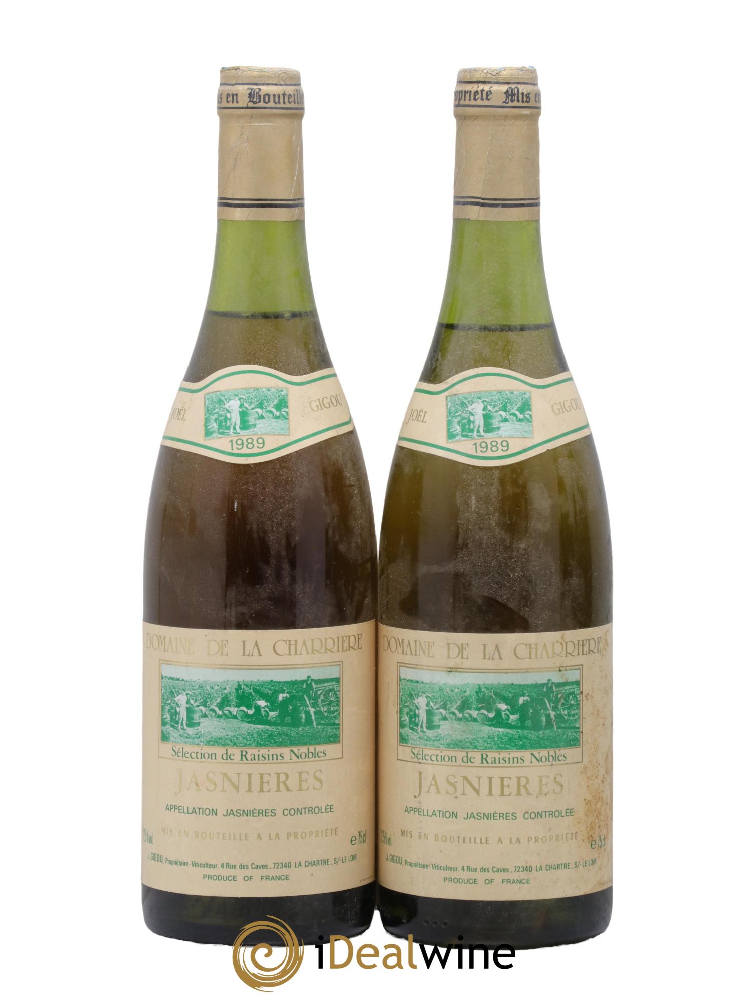 Jasnières Joël Gigou Sélection Grains Nobles Domaine De La Charrière 1989 - Lot de 2 bouteilles - 0