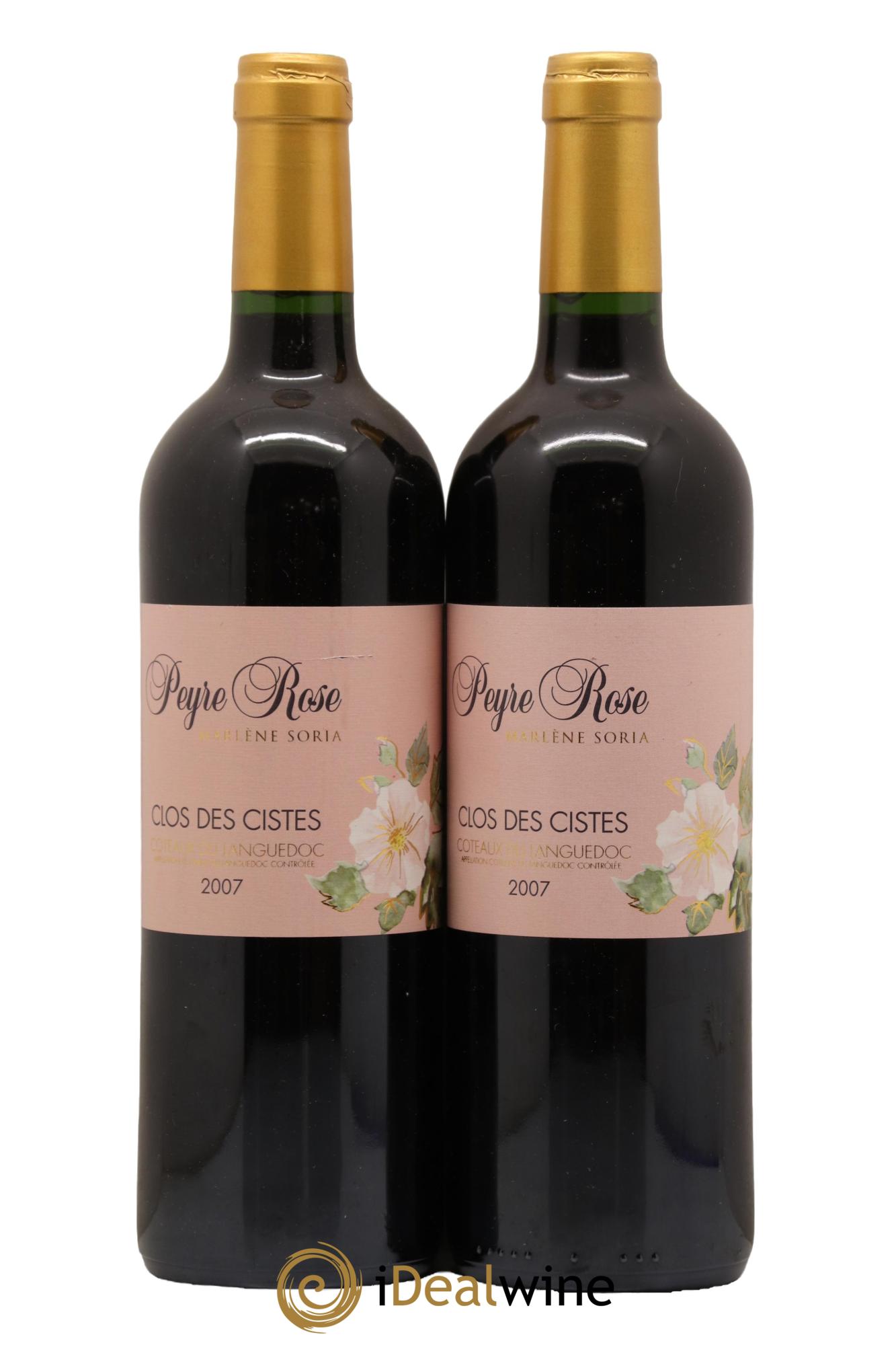 Vin de France (anciennement Coteaux du Languedoc) Domaine Peyre Rose Les Cistes Marlène Soria 2007 - Lot de 2 bouteilles - 0